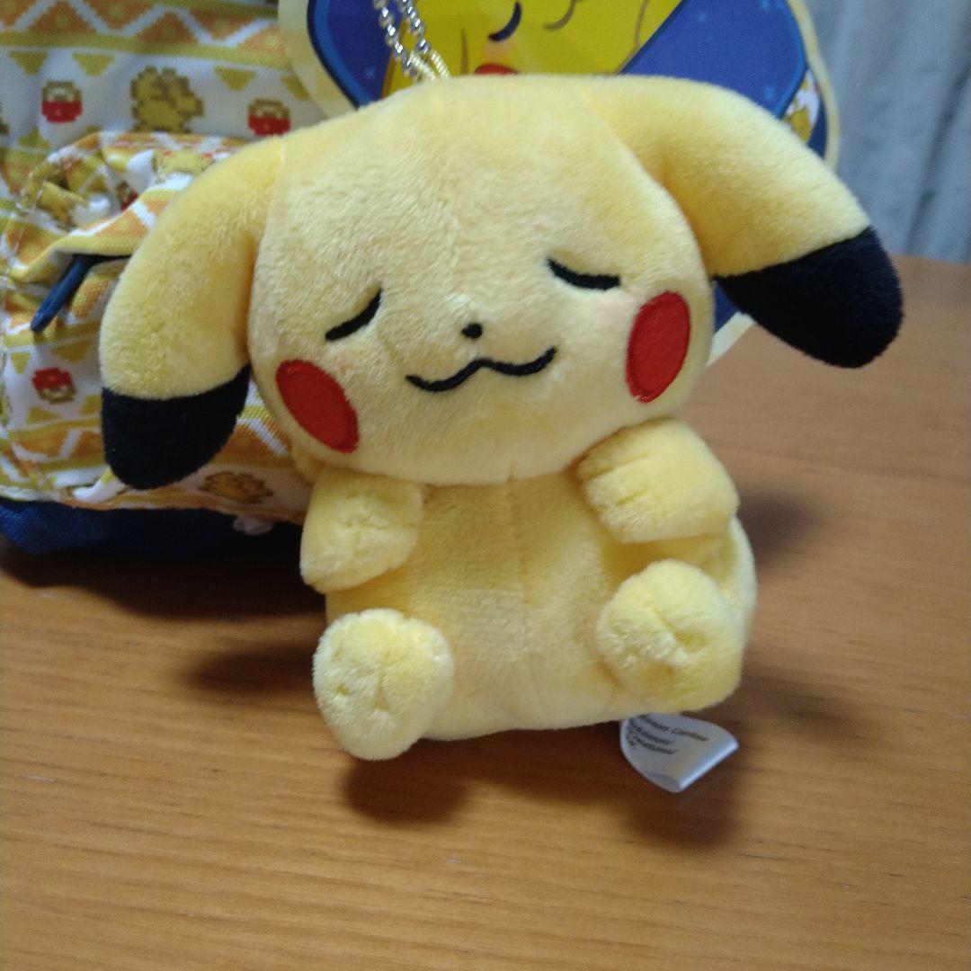 新品 レア【 ピカチュウ 】 ポケモンセンター　ぬいぐるみ　寝顔　おやすみ