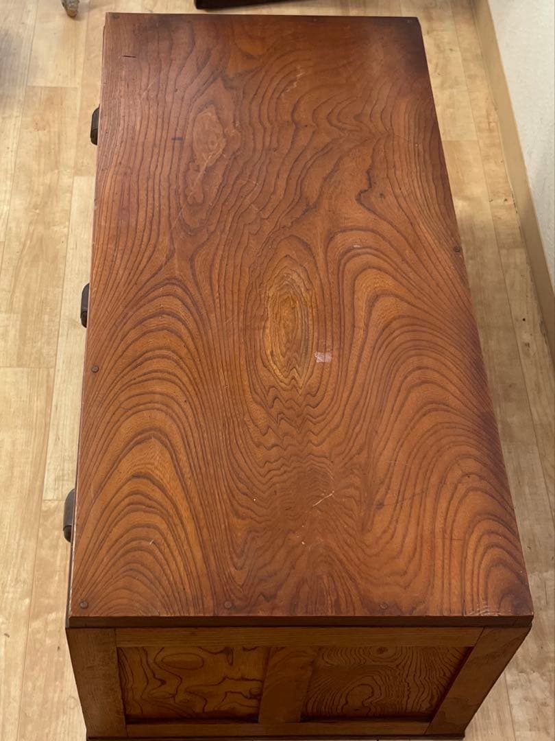 和製アンティーク　鍵付き　片袖机　ローテーブル　文机　座机　ワークデスク