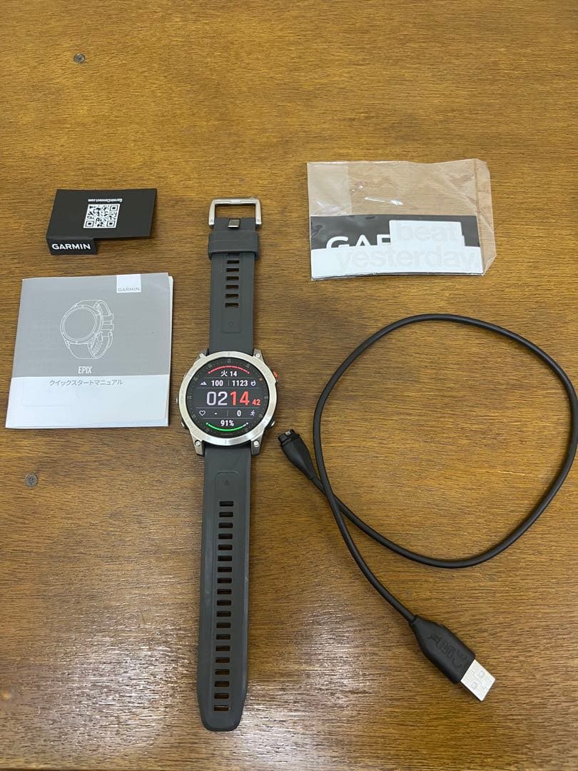 GARMIN EPIX GPSスマートウォッチ[美品]