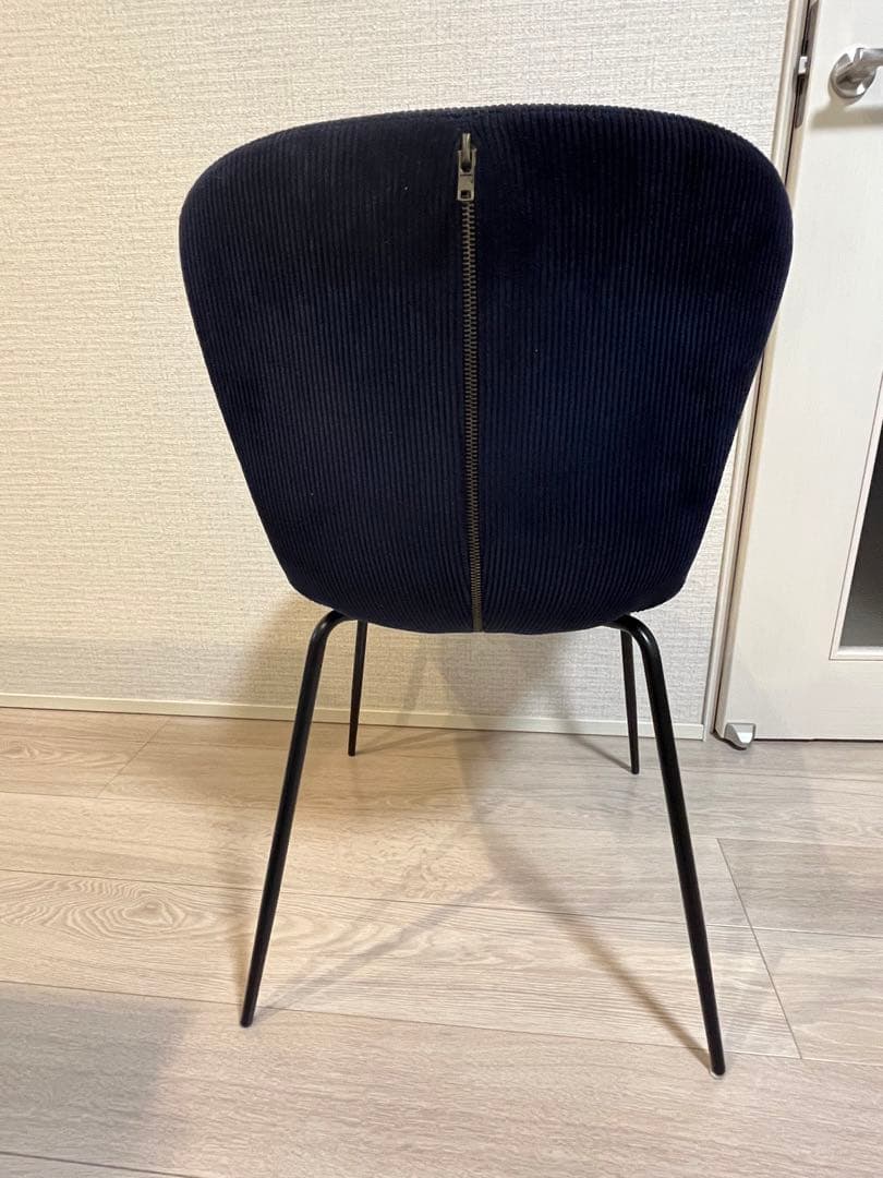 アデペシュ ジップデザインチェア コーデュロイ