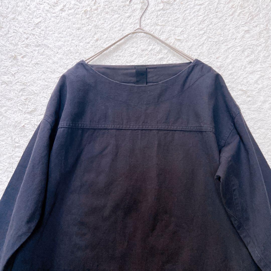 現行MHL. マーガレットハウエル コットンワンピース ニットリブ袖　ゆったり