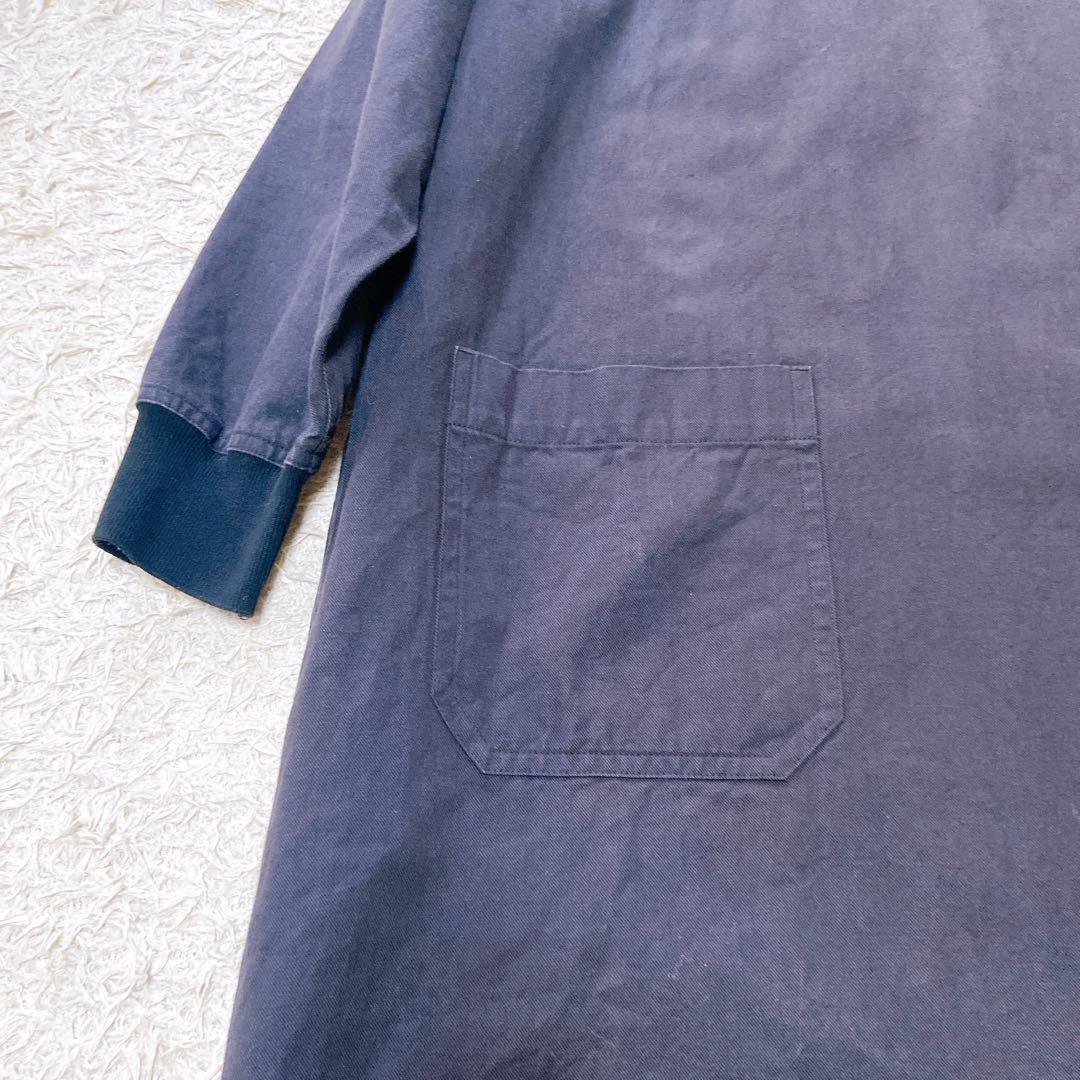 現行MHL. マーガレットハウエル コットンワンピース ニットリブ袖　ゆったり