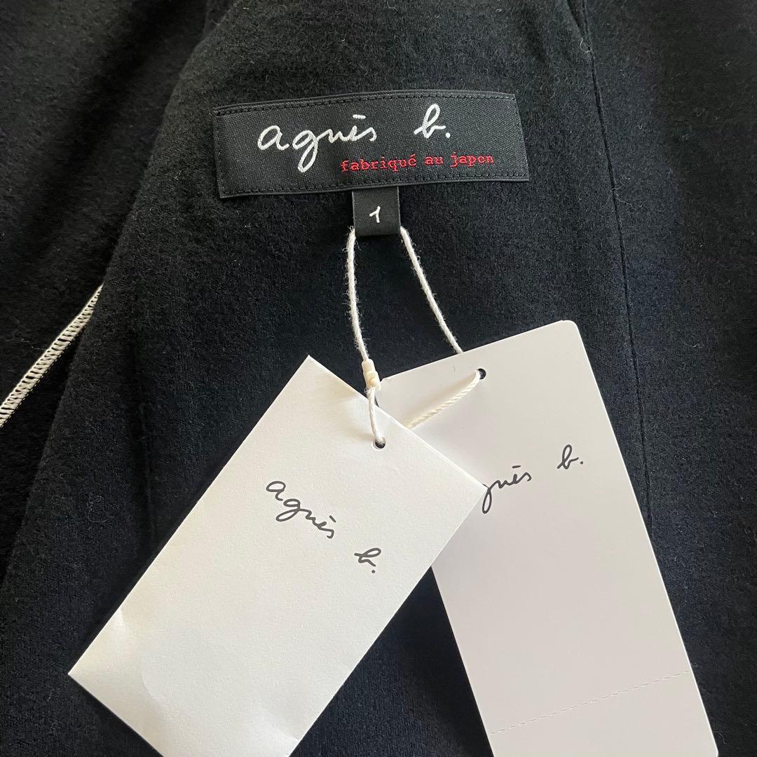 新品タグ付き　完売　アニエスベー　ウール　アンコンテーラードジャケット　M 黒