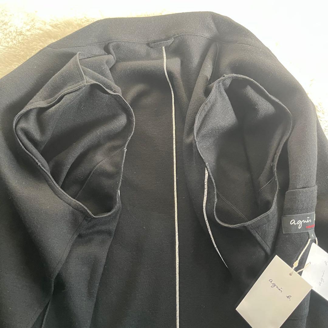 新品タグ付き　完売　アニエスベー　ウール　アンコンテーラードジャケット　M 黒