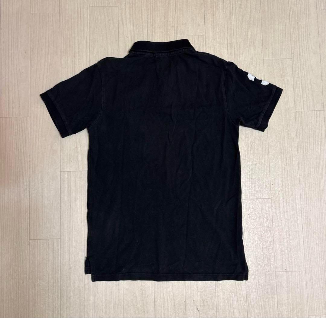 美品】 Polo Ralph Lauren ビッグポニー ポロシャツ 黒 短丈