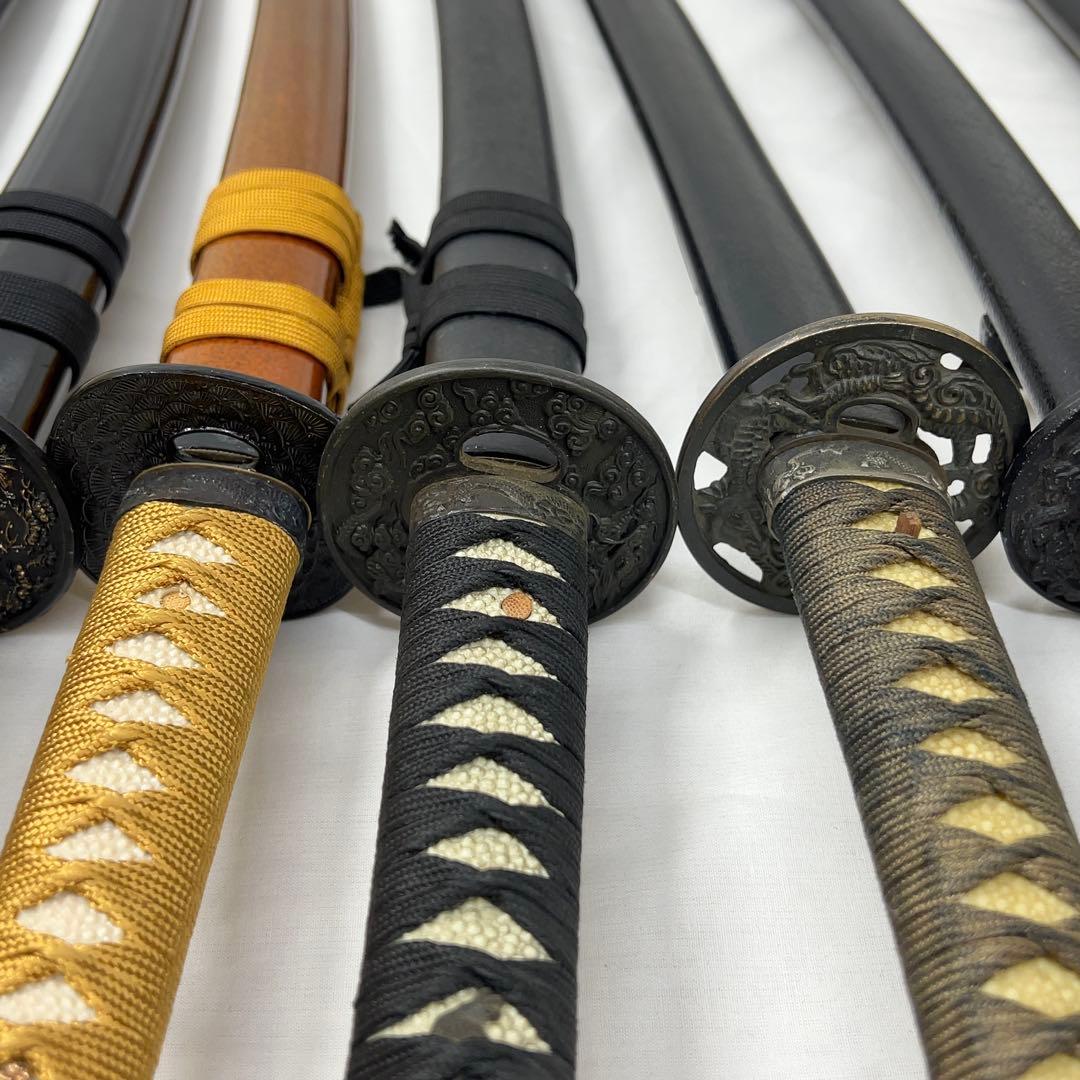 【現状品】模造刀 10本 まとめ 太刀 脇差 透かし鍔 龍鍔 鞘 模擬刀 日本刀