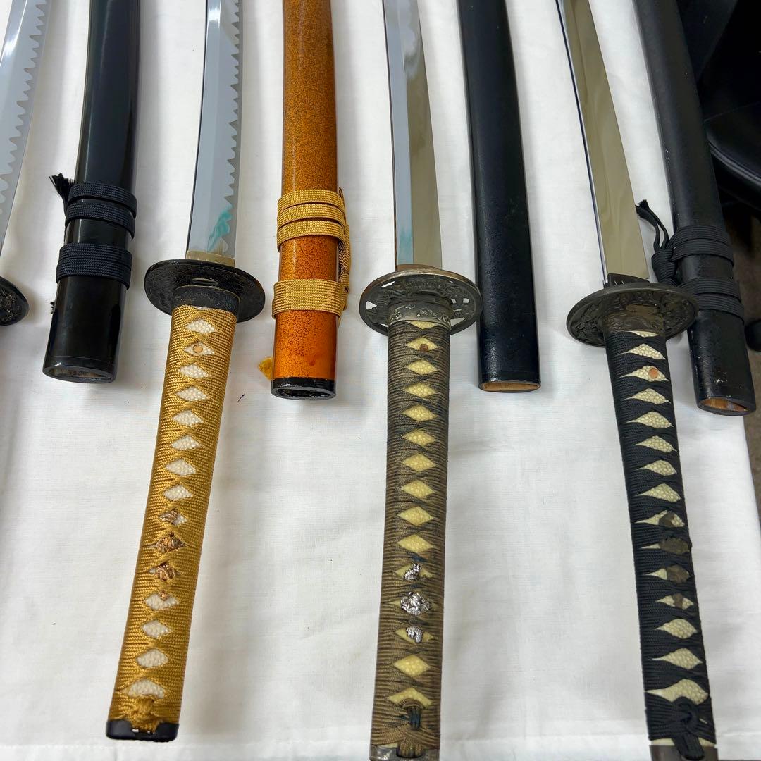 【現状品】模造刀 10本 まとめ 太刀 脇差 透かし鍔 龍鍔 鞘 模擬刀 日本刀