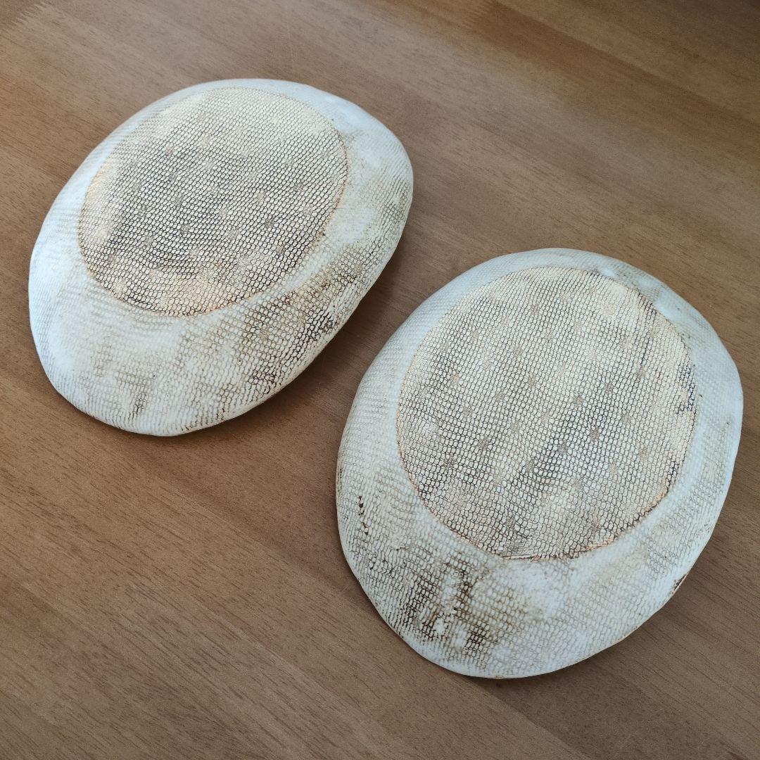 本田あつみ　花柄陶器皿　2枚セット