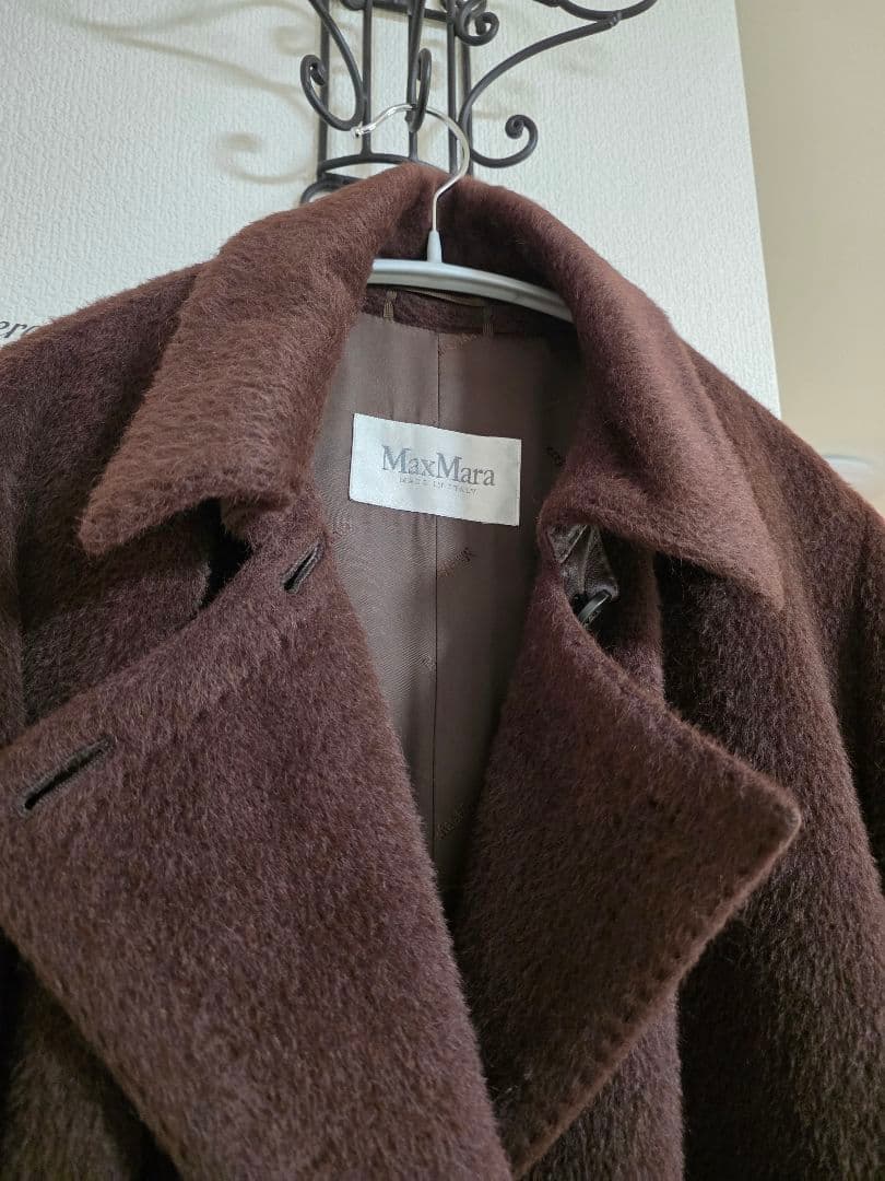 Max Mara　マックスマーラ　ダークブラウン ロングコート