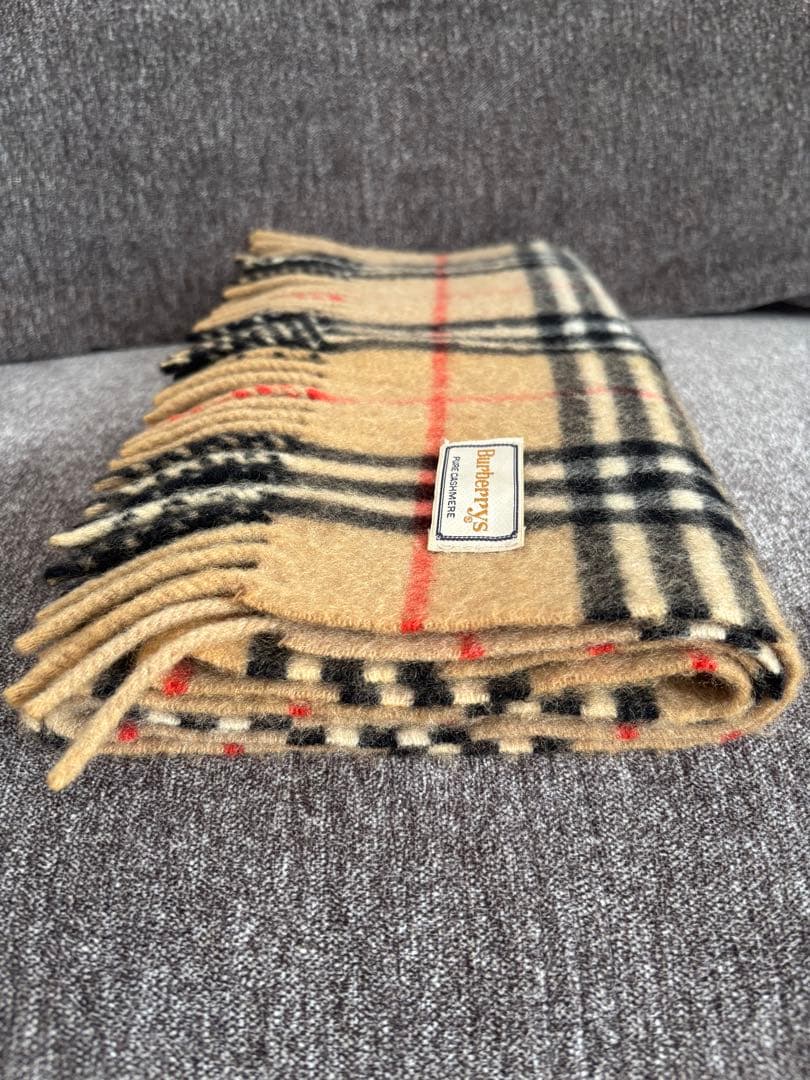 英国製 バーバリー ノバチェック タータンチェック　カシミヤ100 マフラー