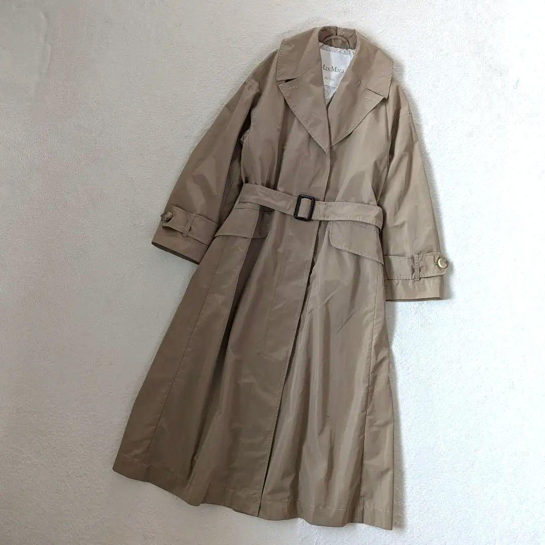 マックスマーラ ロングコート ブラウン系 ベルト 34 S♦April♦