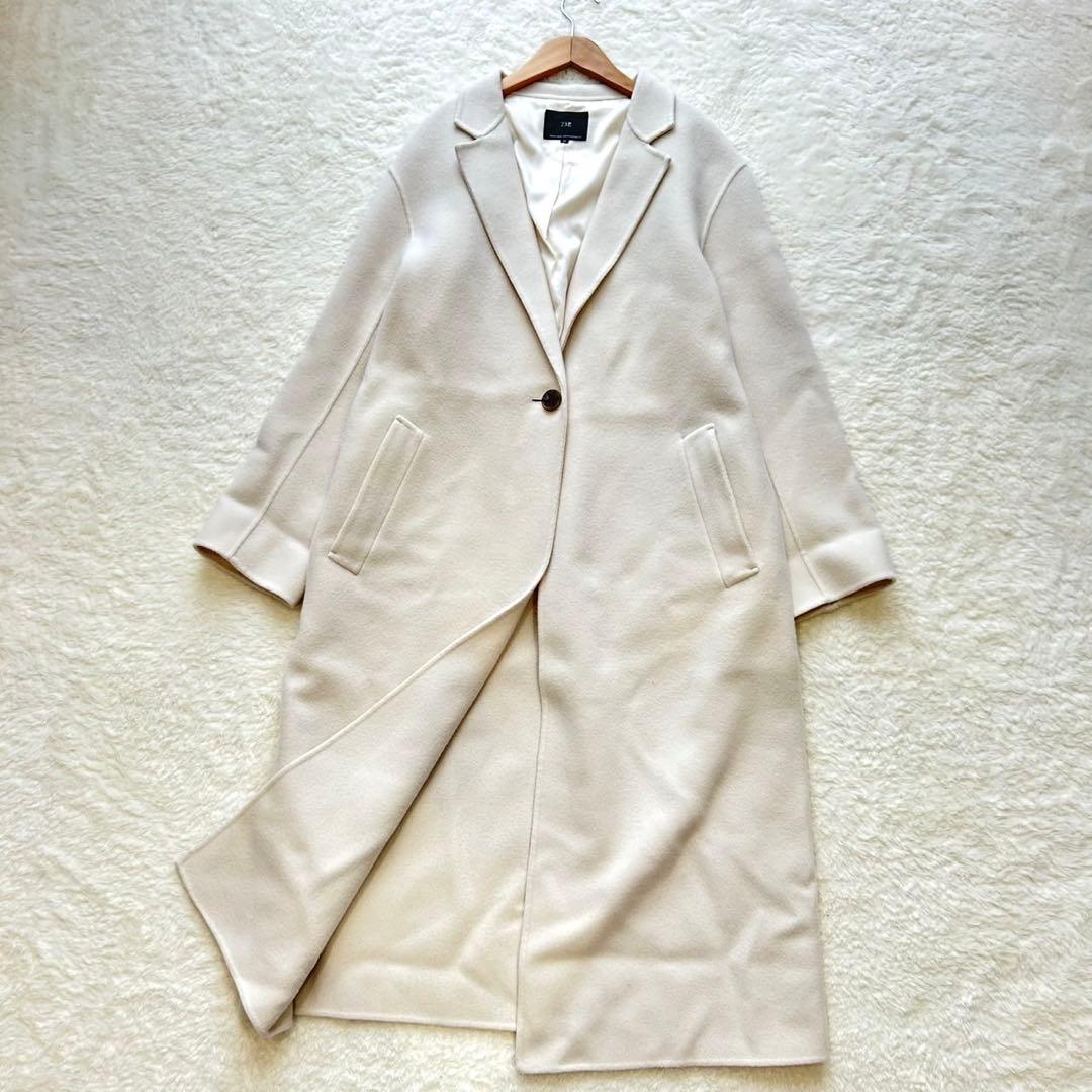 【美品】23区　ウールリバーロングコート ベージュ 38