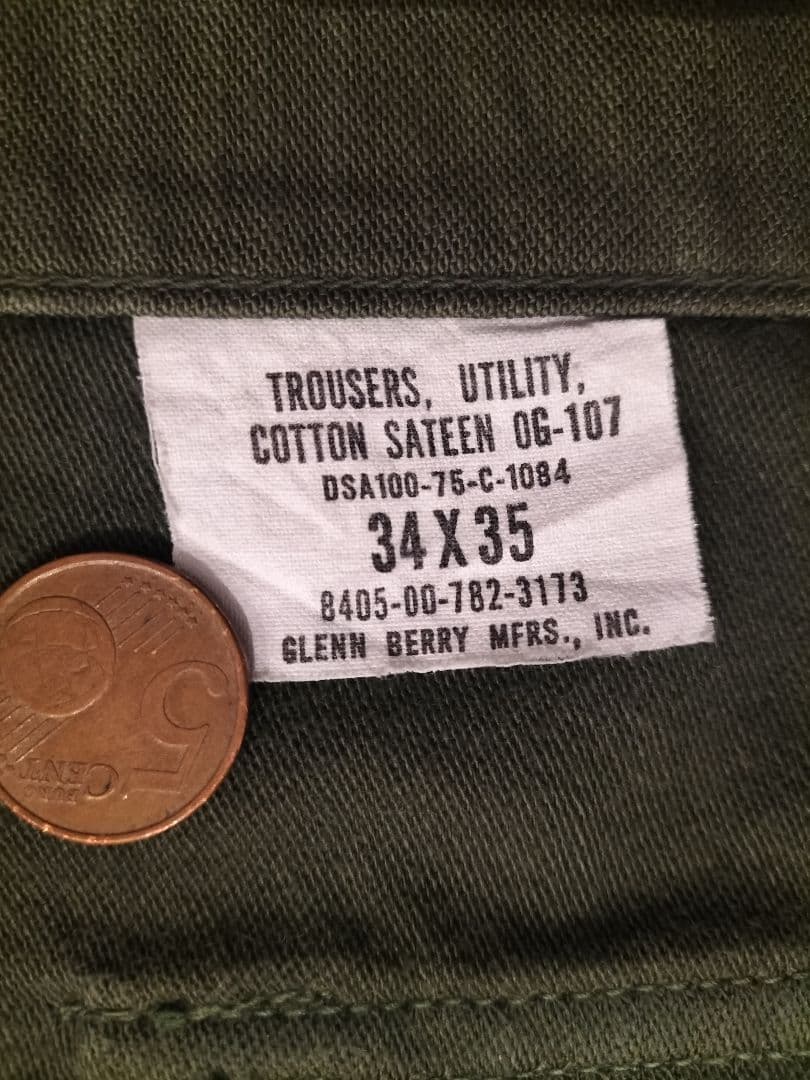 【程度良好！】70s US ARMY（米軍）OG107ベイカーパンツ　W32程度