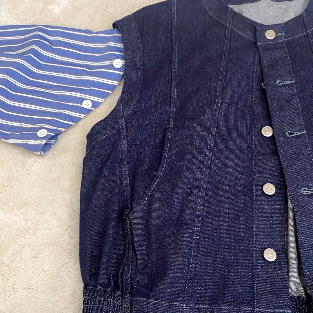 ZUCCa デニムドッキング ジャケット ネイビー M
