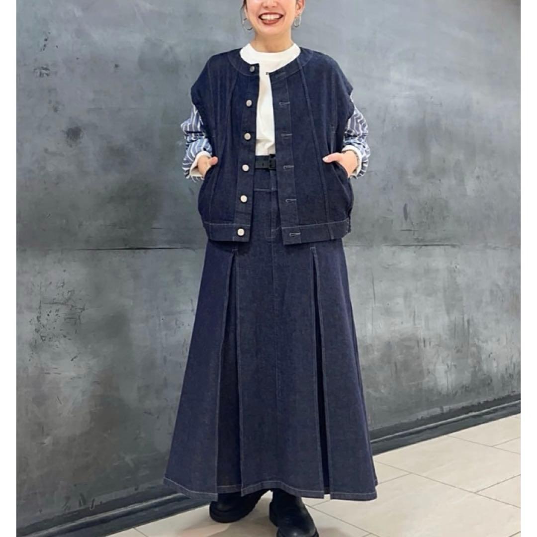 ZUCCa デニムドッキング ジャケット ネイビー M