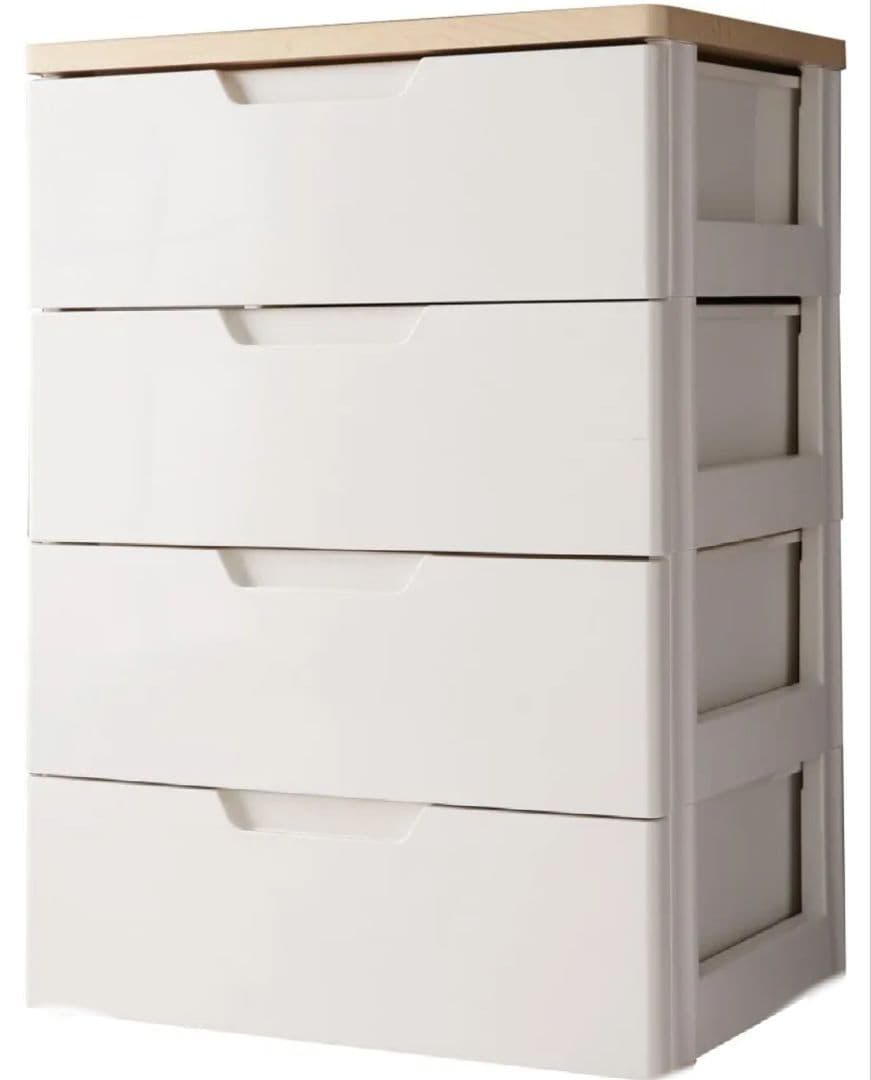 チェスト　4段　収納　タンス　白　ホワイト　洋服収納　引出し　棚