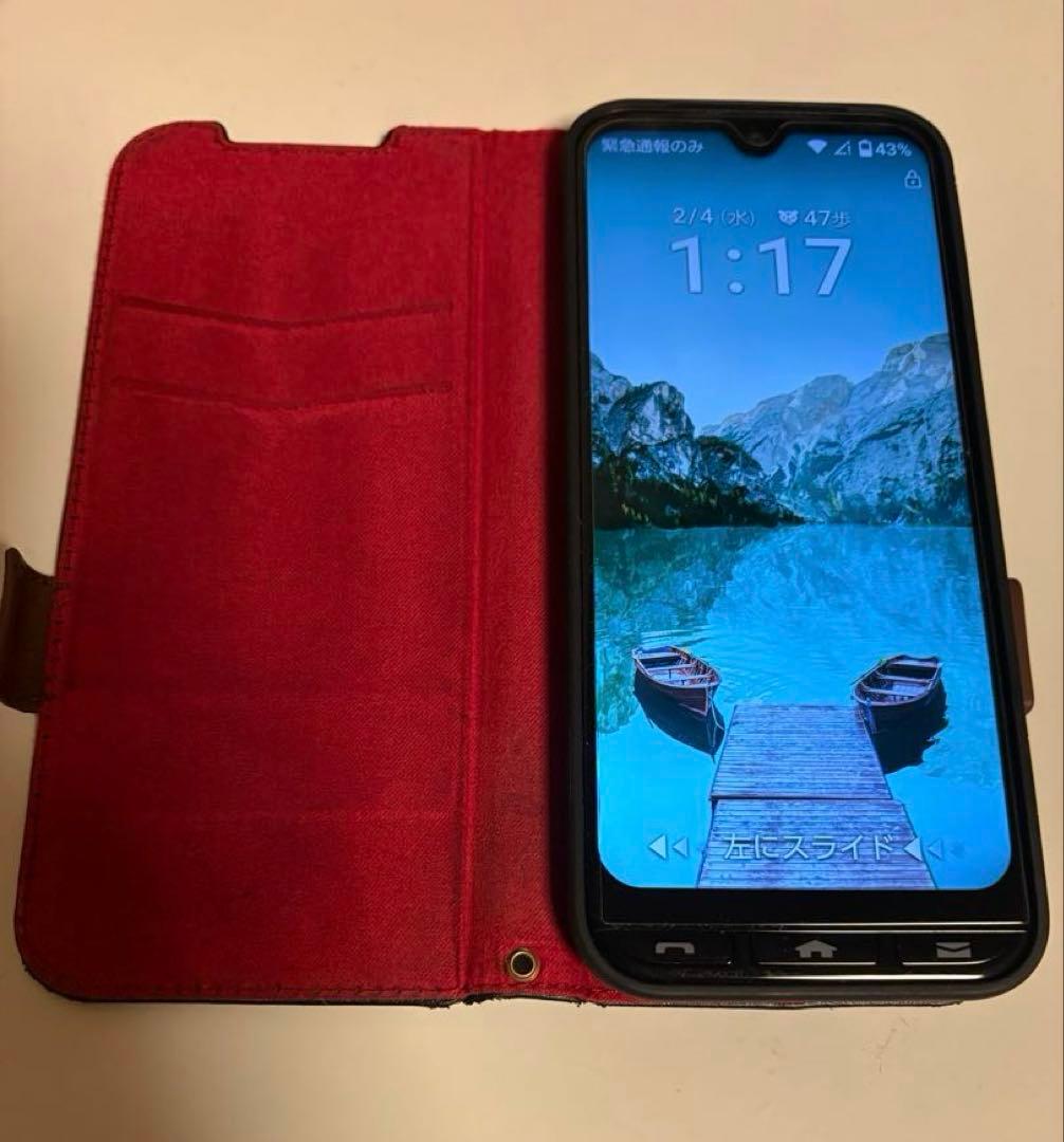 （美品）KYOCERA かんたんスマホ3 グリーン