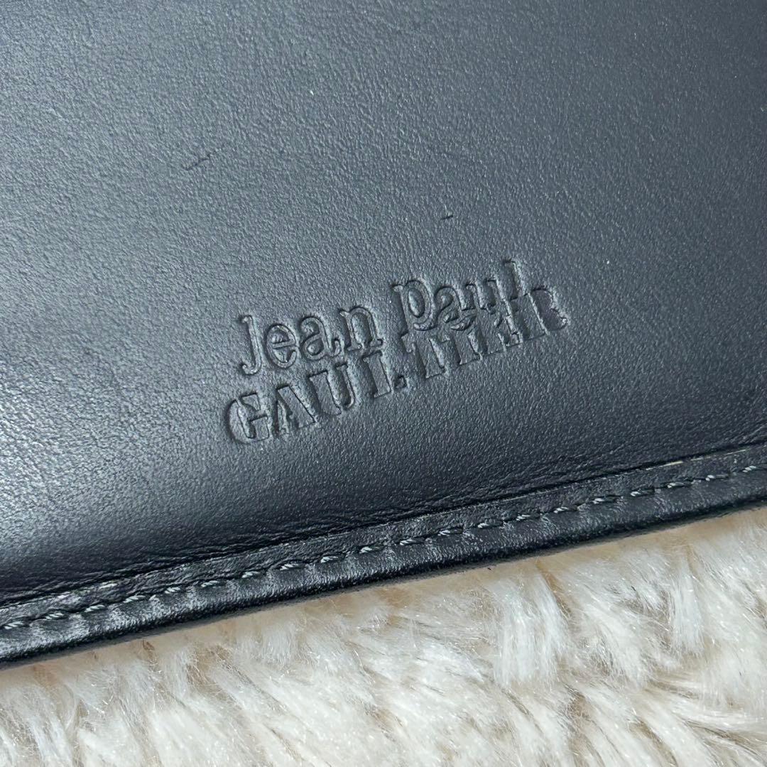 Jean Paul Gaultier 二つ折り 長財布 青龍 ドラゴン 本革 黒