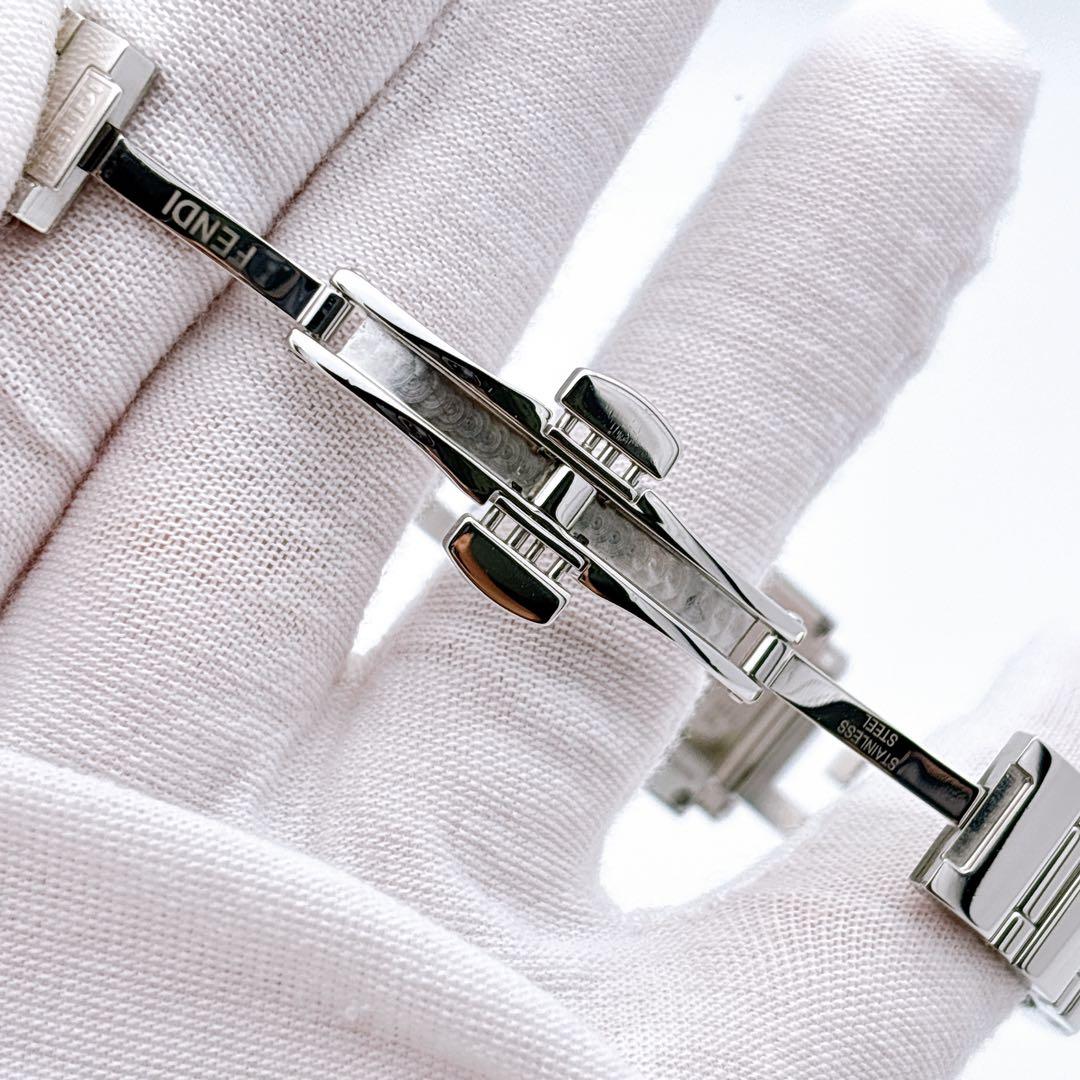 【美品・電池新品・完備】FENDI 60500L ダイヤ クアドロミニ オロロジ