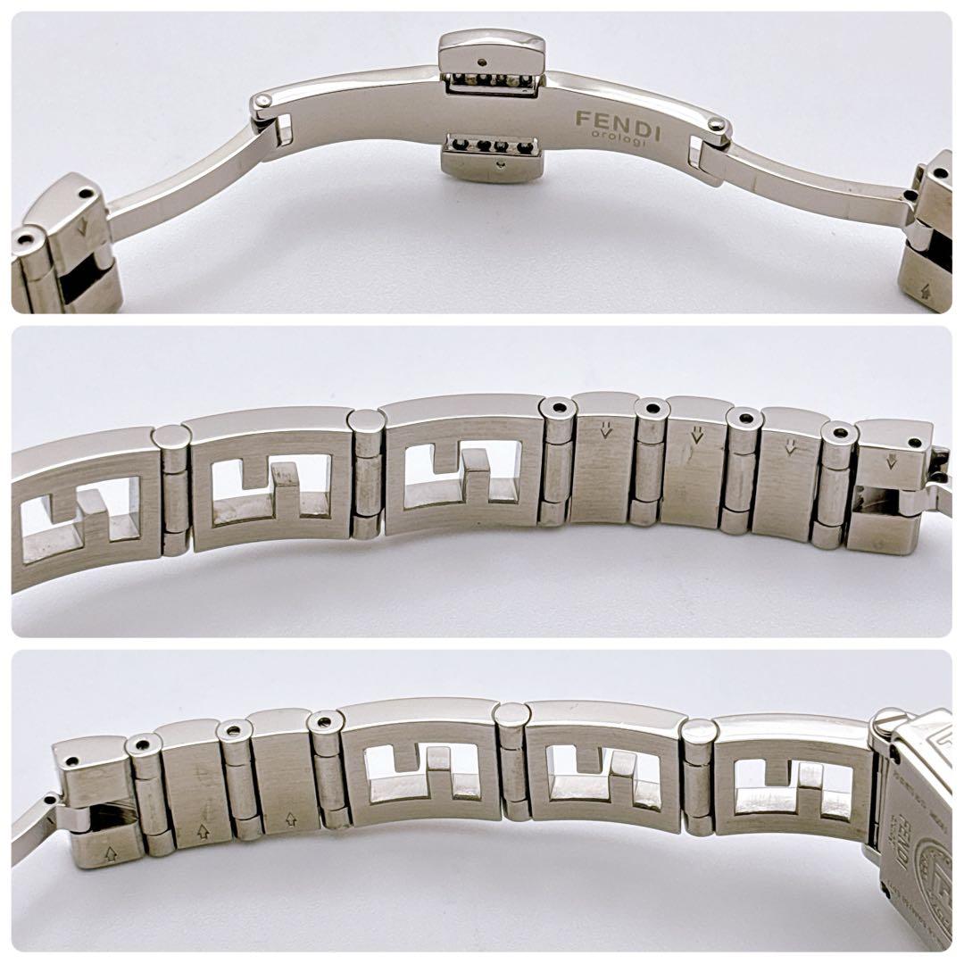 【美品・電池新品・完備】FENDI 60500L ダイヤ クアドロミニ オロロジ