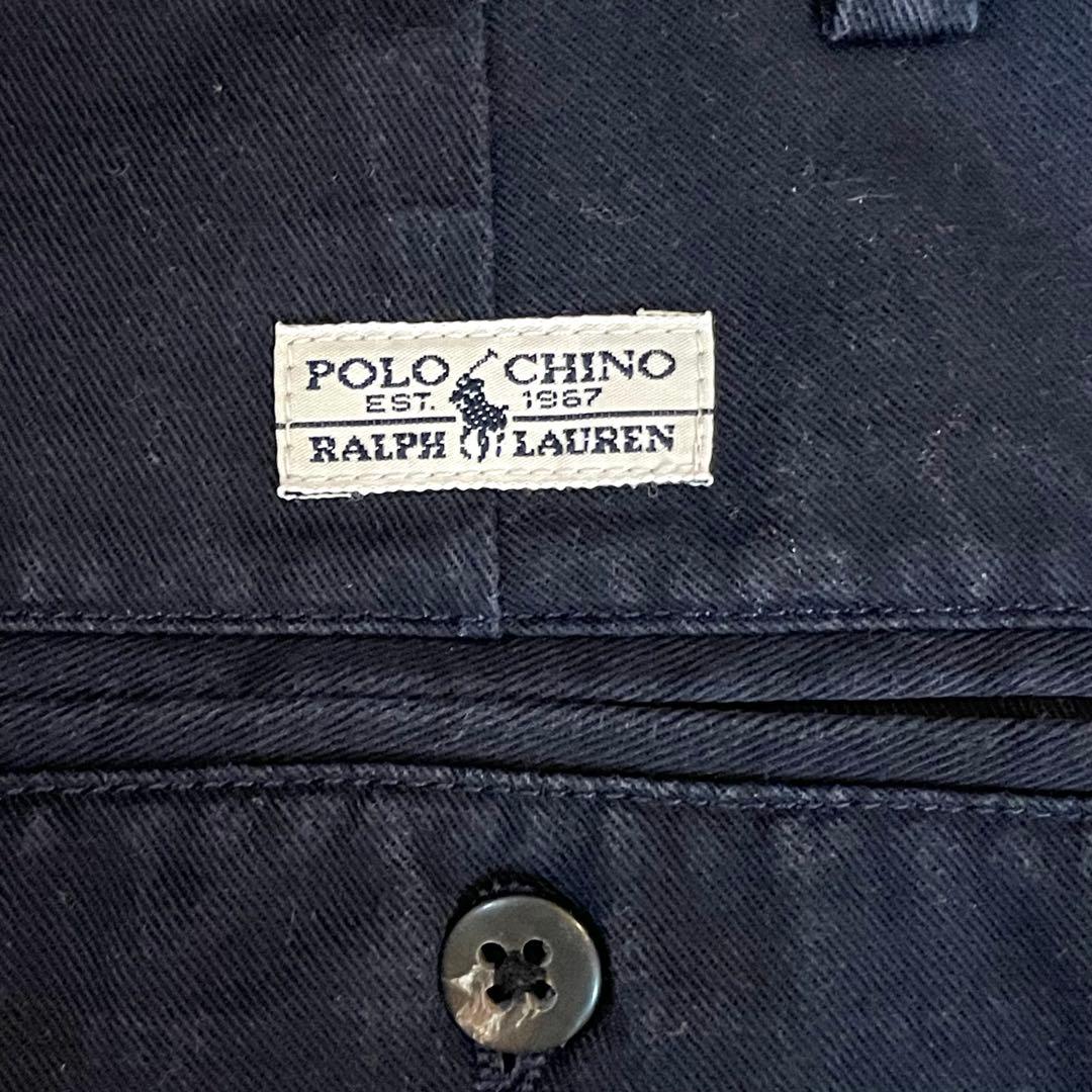 90s ラルフローレン ツータック ポロチノ W33 L30 タックパンツ
