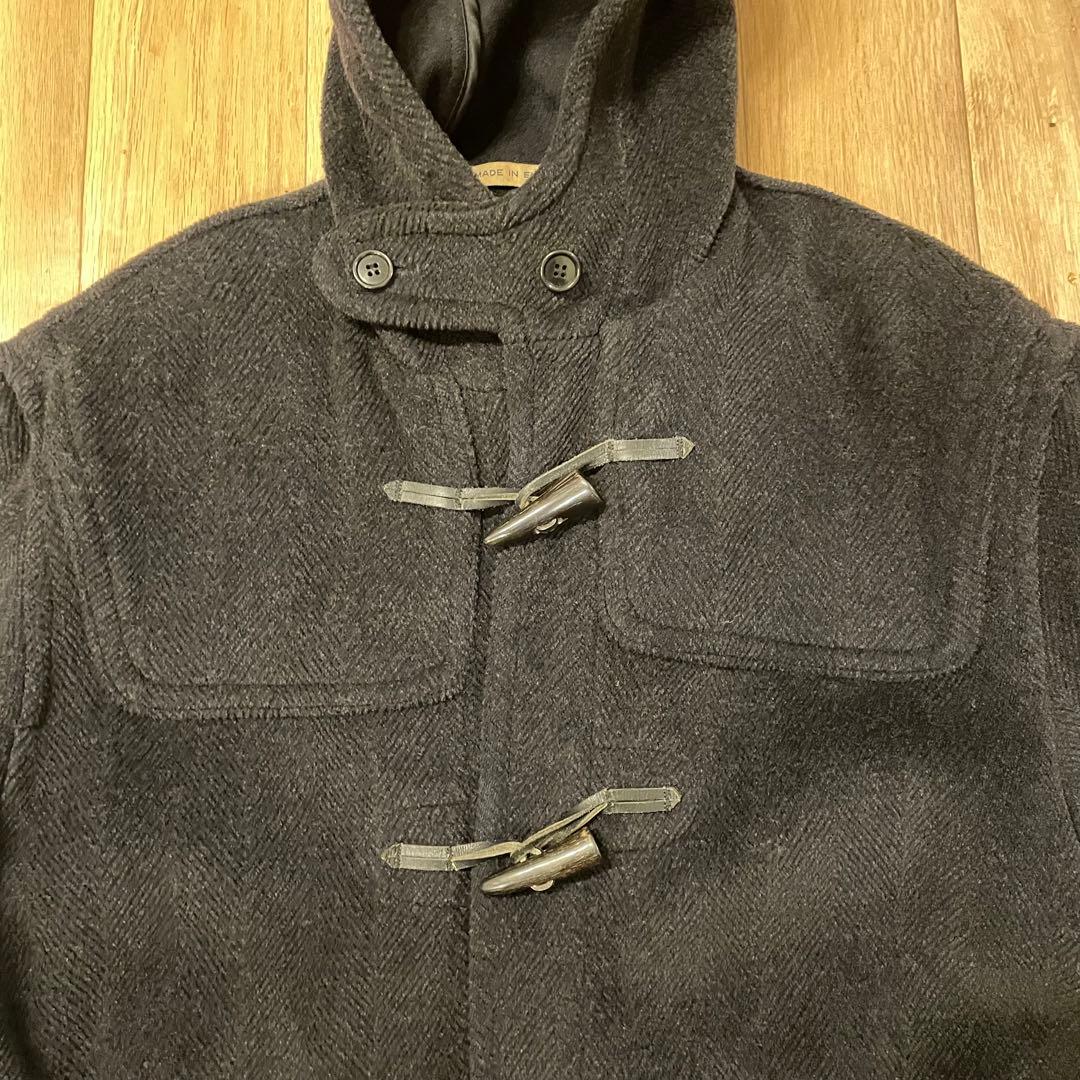 90s 英国製 グローバーオール キングストン ヘリンボーン ダッフルコート 黒