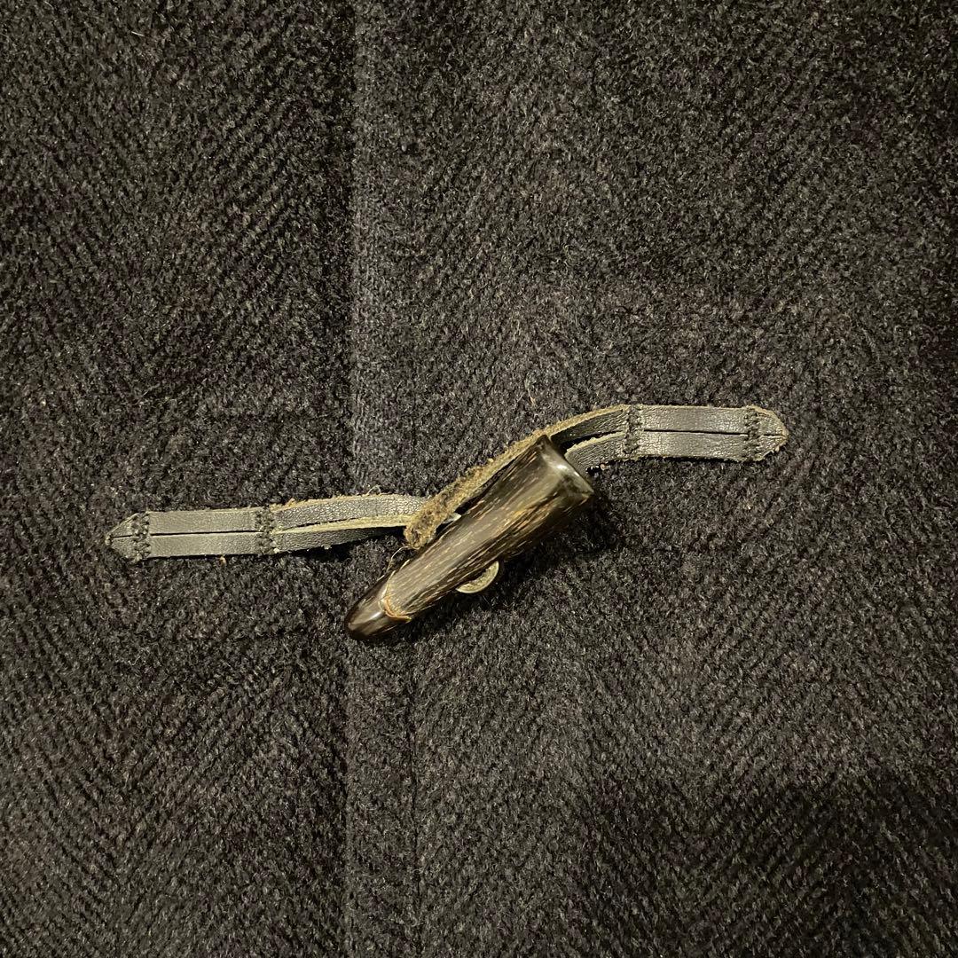 90s 英国製 グローバーオール キングストン ヘリンボーン ダッフルコート 黒