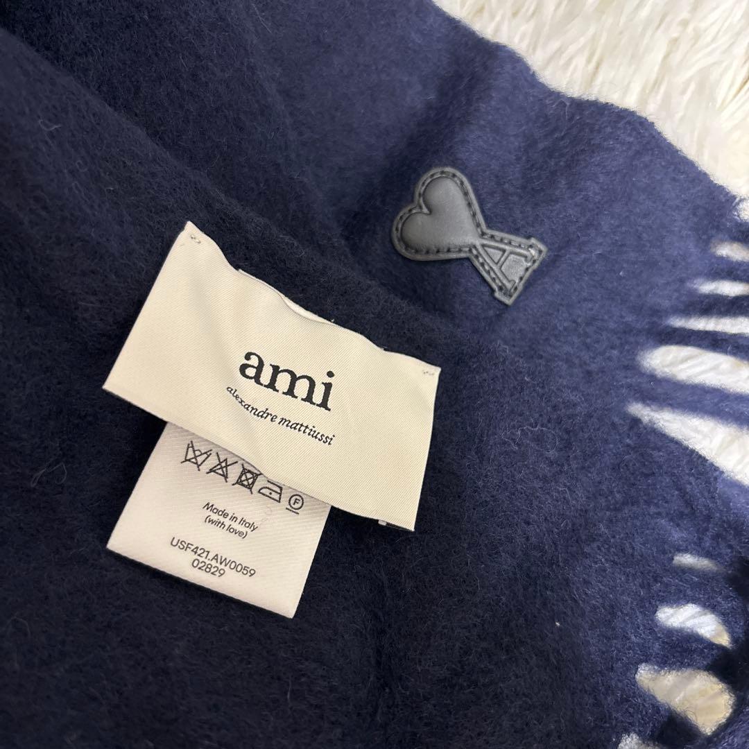 ami paris ハートロゴウールマフラー