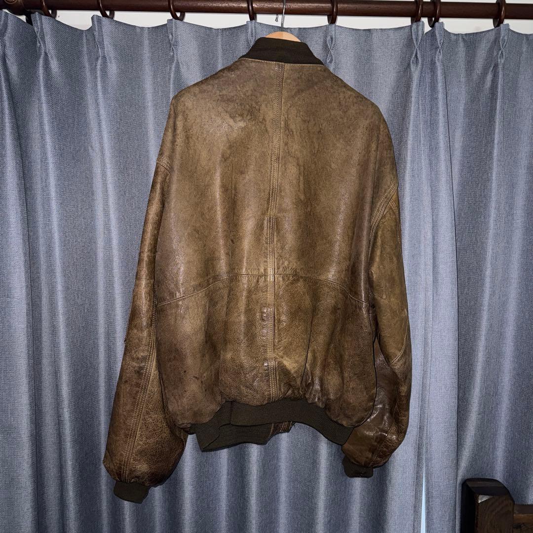 1980s JACK&JONES レザーMA-1 ブルゾン フライトジャケット