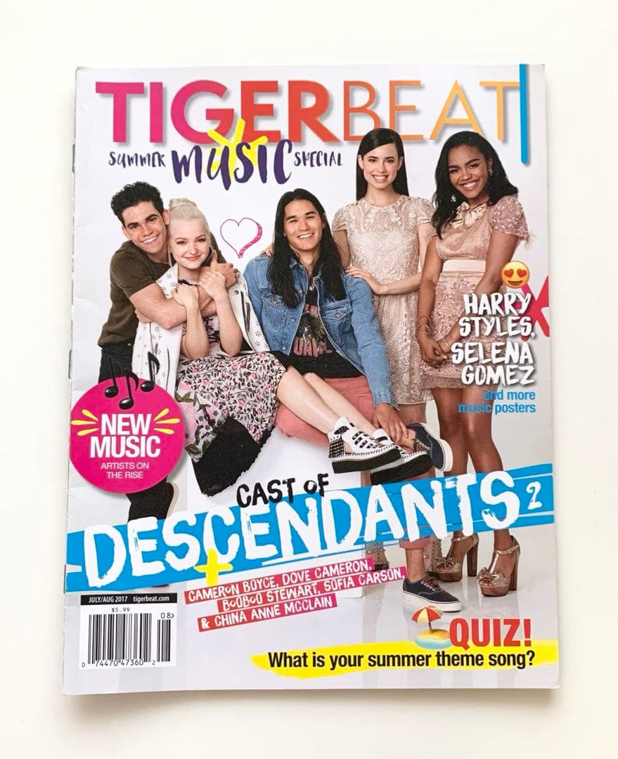 表紙:ディセンダント　ディズニー☆TigerBeat ポスター付き！
