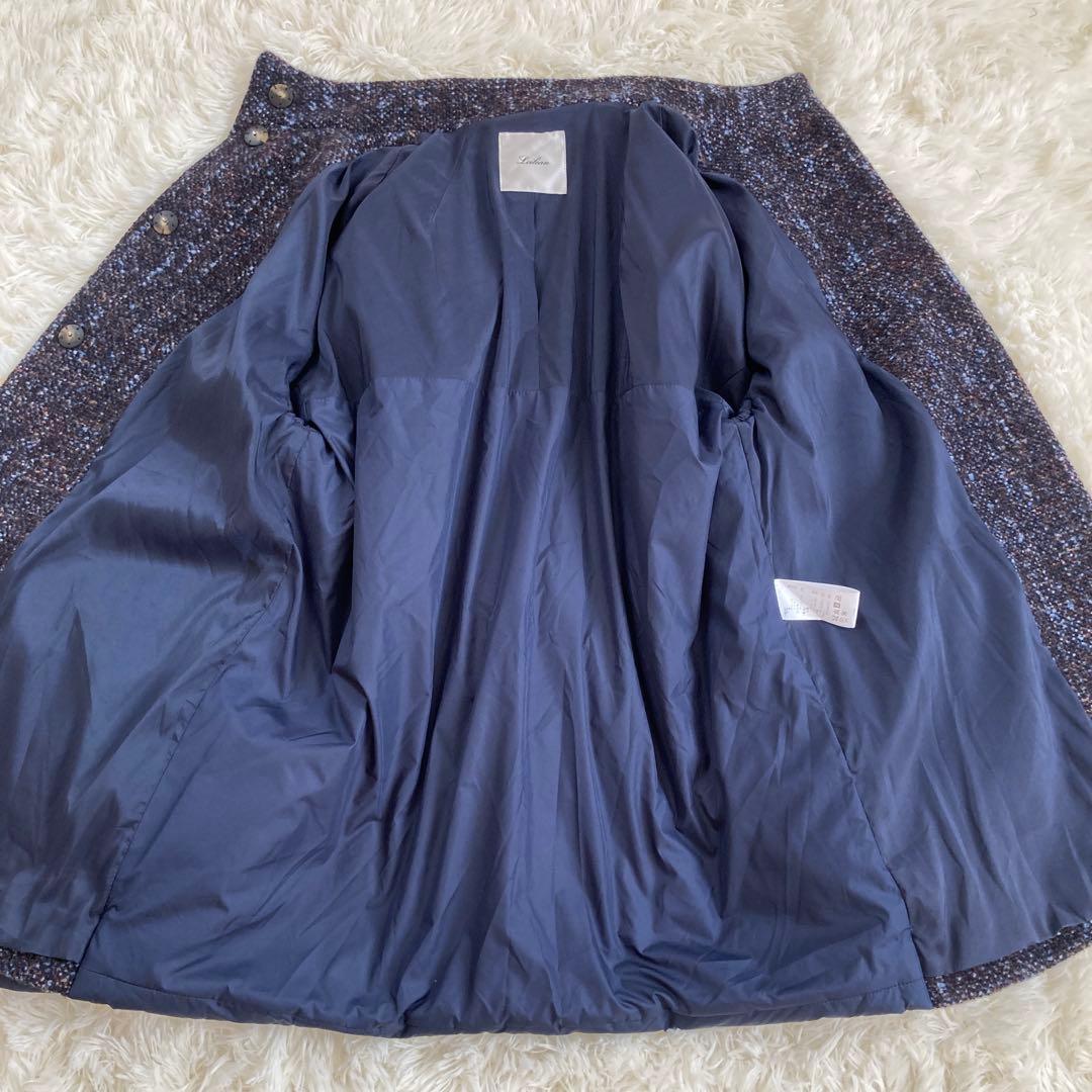 【美品】レリアン Leilian ツイード切替ショートコート