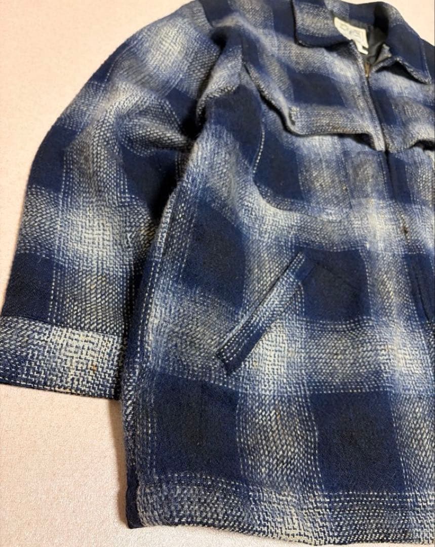 90s USA製 HOUSTON Ombre Check CPO Jacket