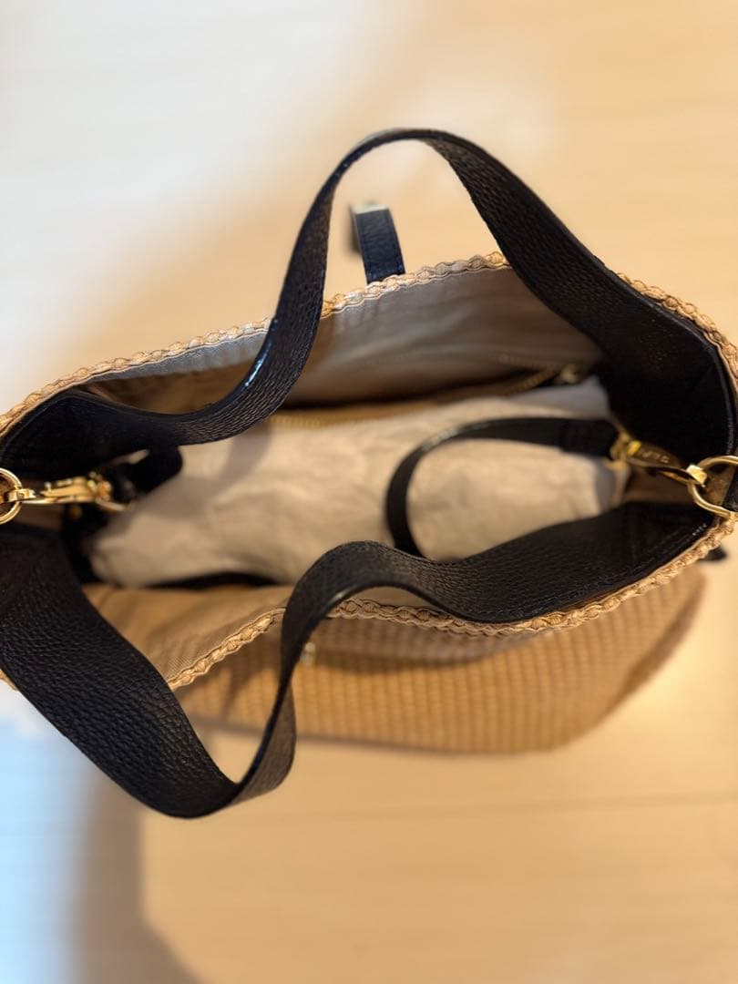 【値下げ！】VIOLAd’OROイタリアンラフィアシート2WAY トートバッグ