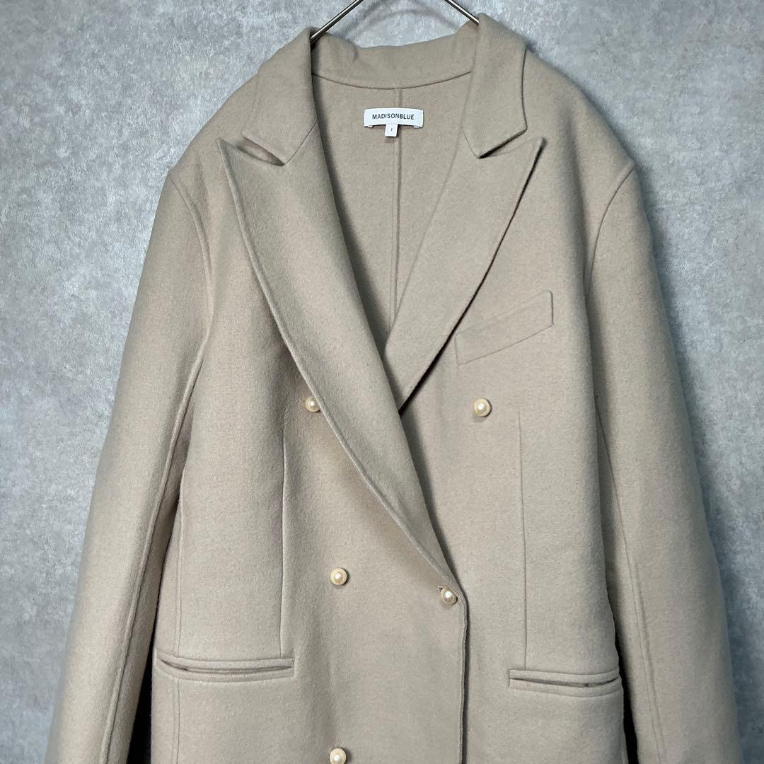 【美品】MADISON BLUE パール　チェスター　コート　アイボリー