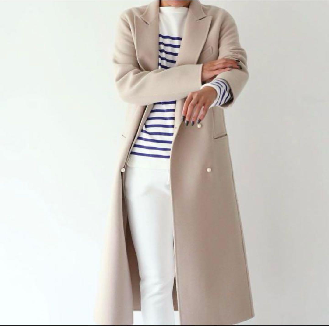 【美品】MADISON BLUE パール　チェスター　コート　アイボリー