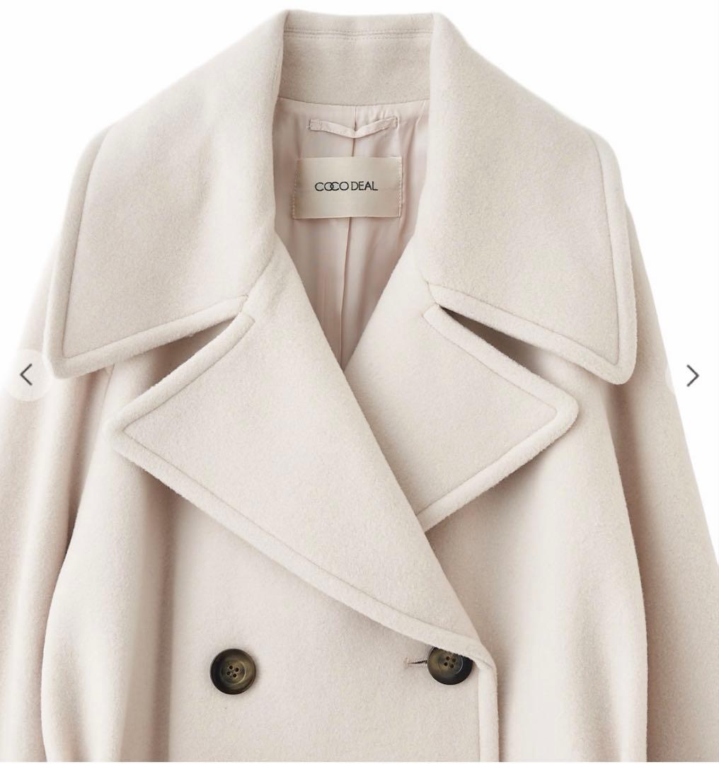 ココディール 新品タグ付 ビッグカラーロングトレンチコート