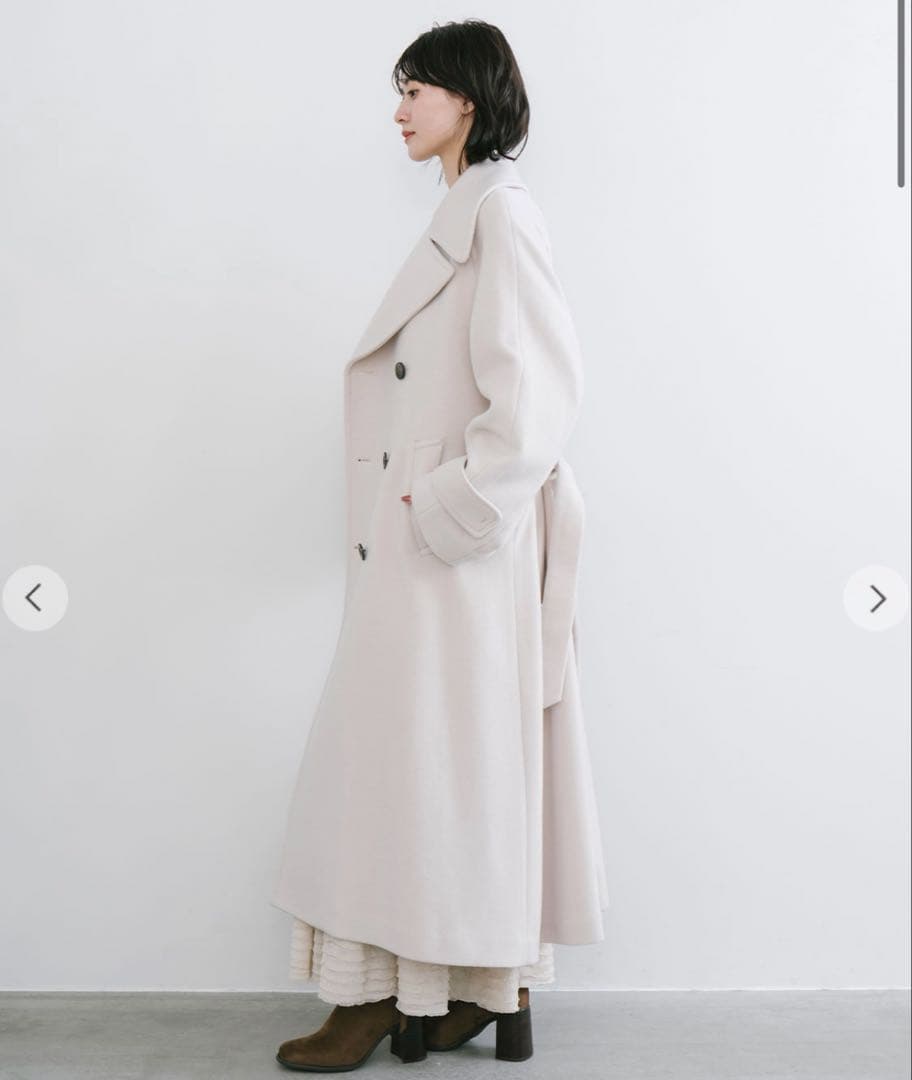 ココディール 新品タグ付 ビッグカラーロングトレンチコート