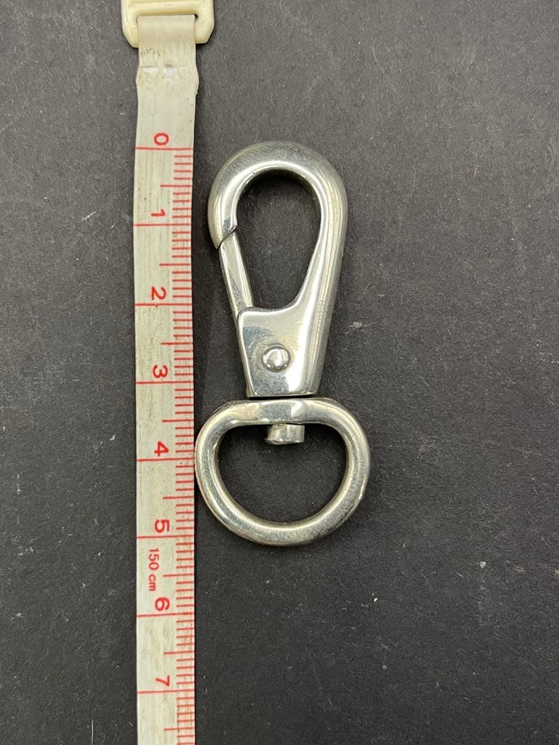 シルバー925製　大型　回転式ナスカン　ウォレットチェーン　キーキーパー