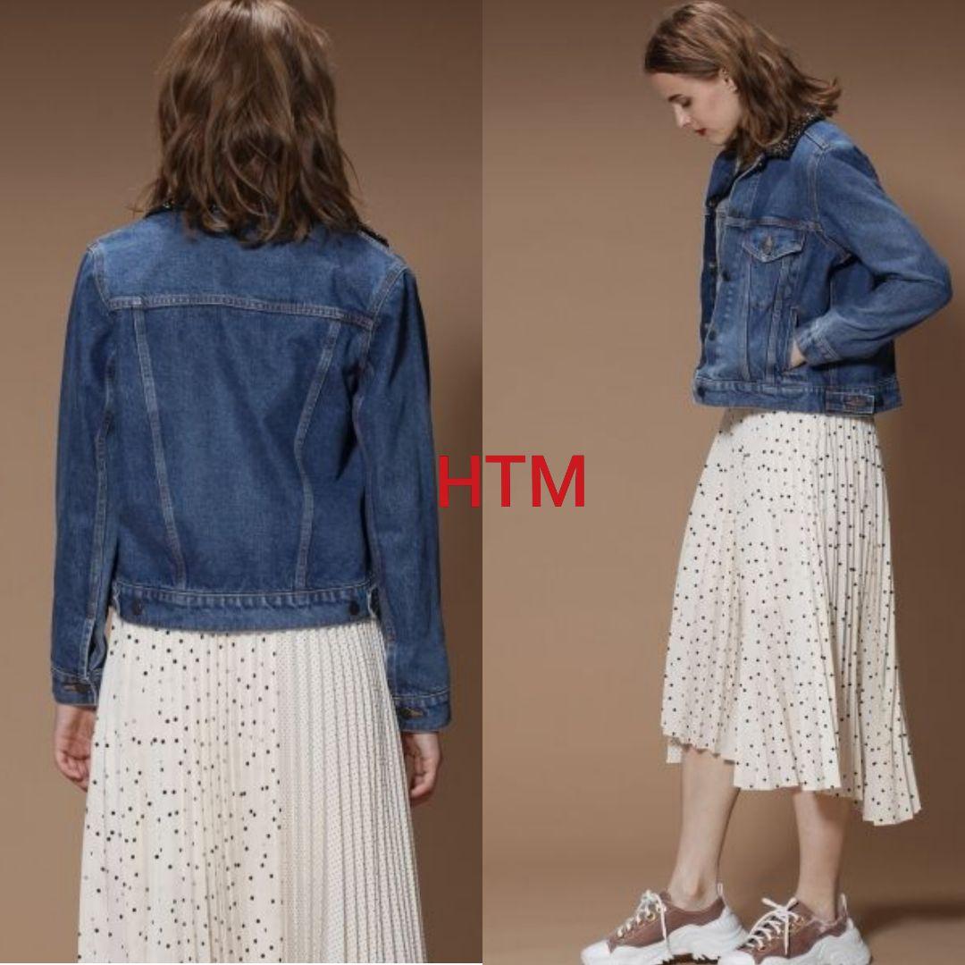 新品✨グレースコンチネンタル✨ビジュー付きデニムジャケット✨38サイズ