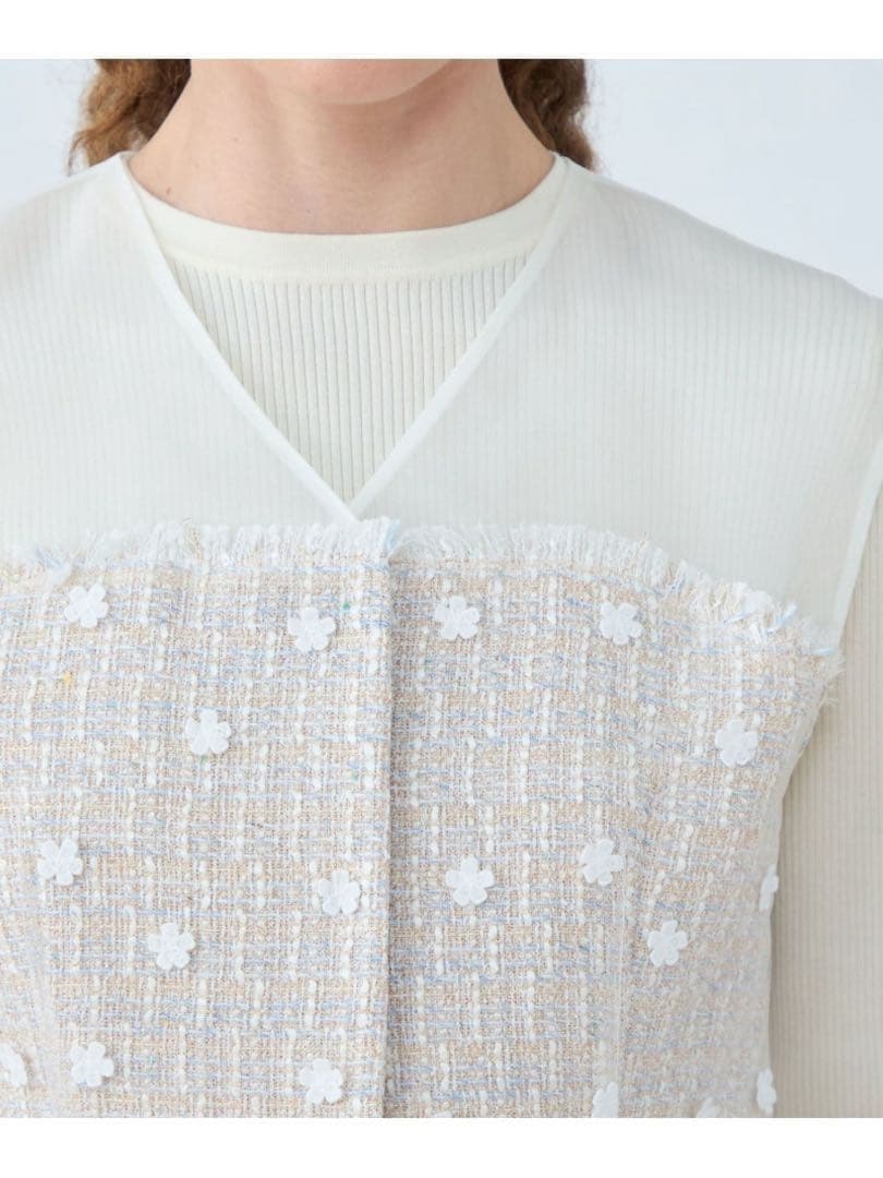 TOMORROWLAND Ballsey ラッピングツイード ジレ