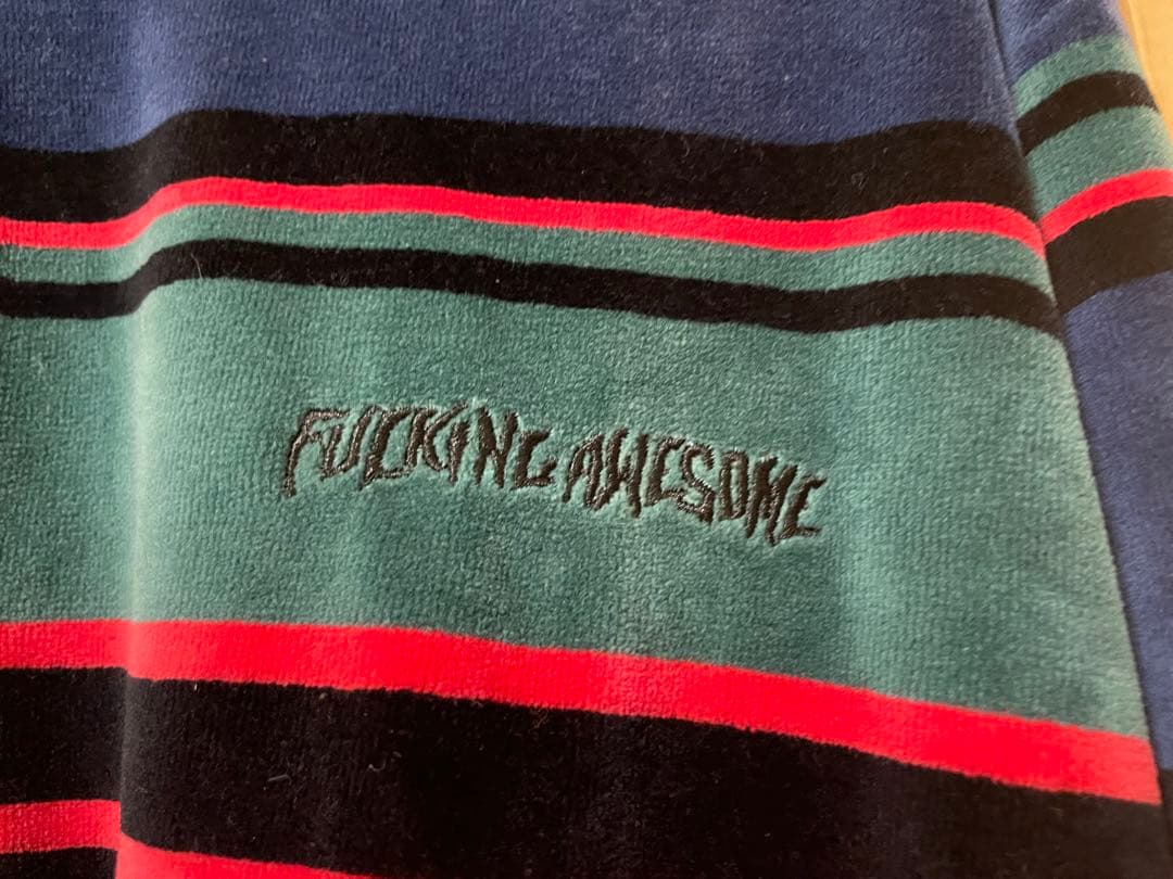 FUCKING AWESOME ハーフジップ トレーナー　ベロア