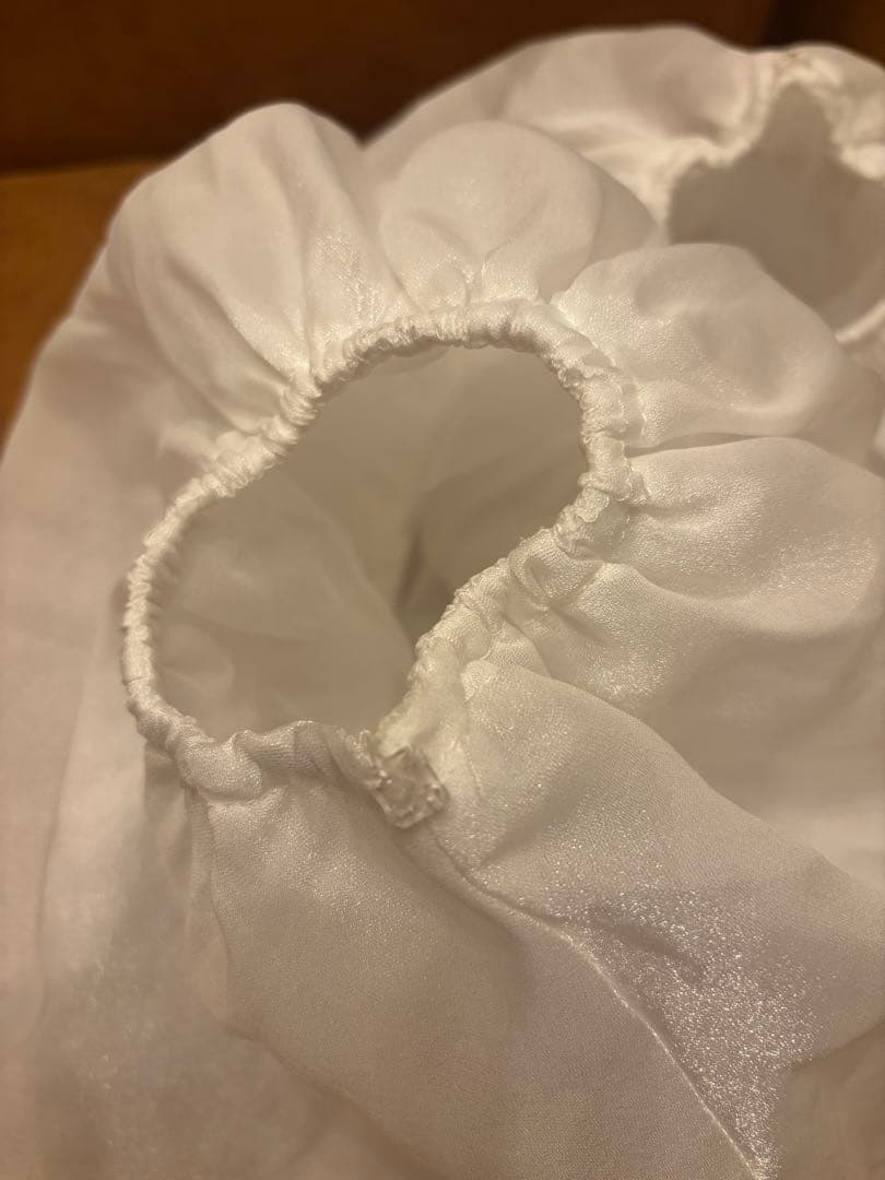 【egm】ドレスプロダクション オーガンジーサテンパフスリーブ（W260）