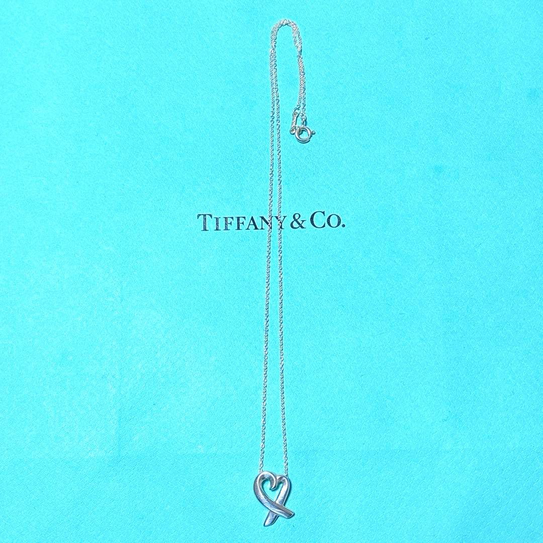 【美品】Tiffany ティファニー ラビングハート ネックレス シルバー925