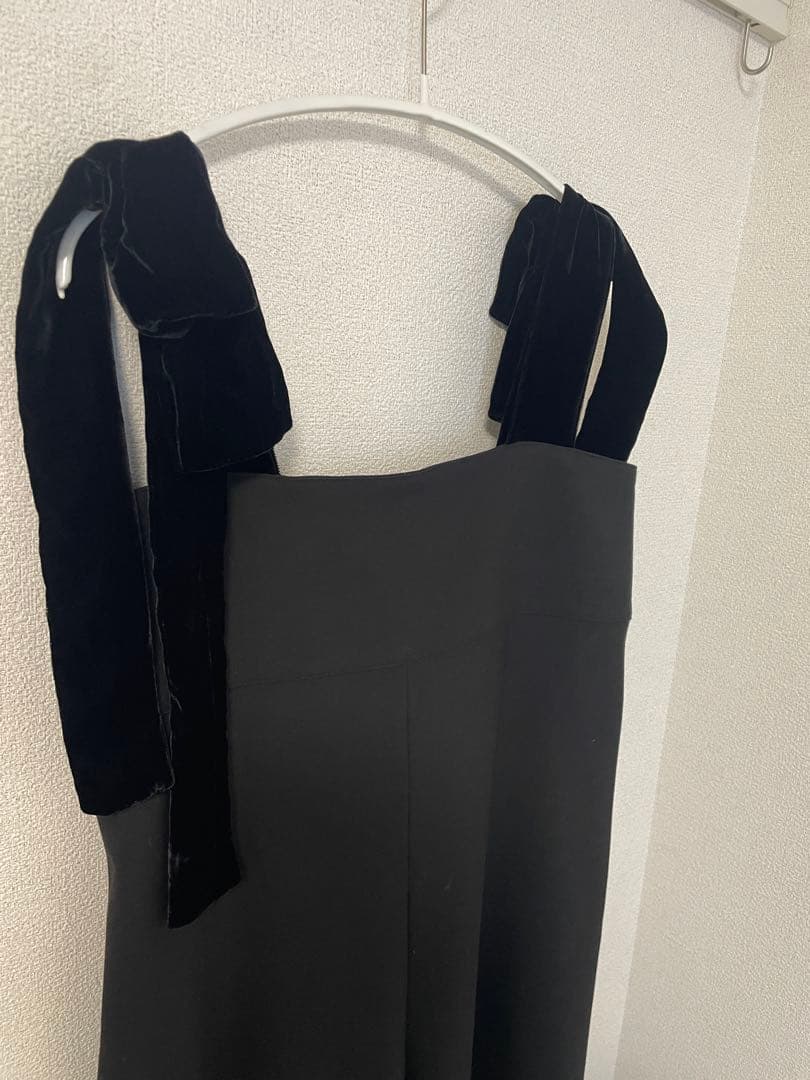 cygne リボンショルダーオールインワン Stelle ブラック　サイズ0