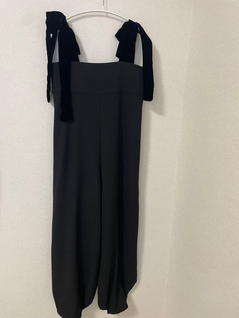 cygne リボンショルダーオールインワン Stelle ブラック　サイズ0