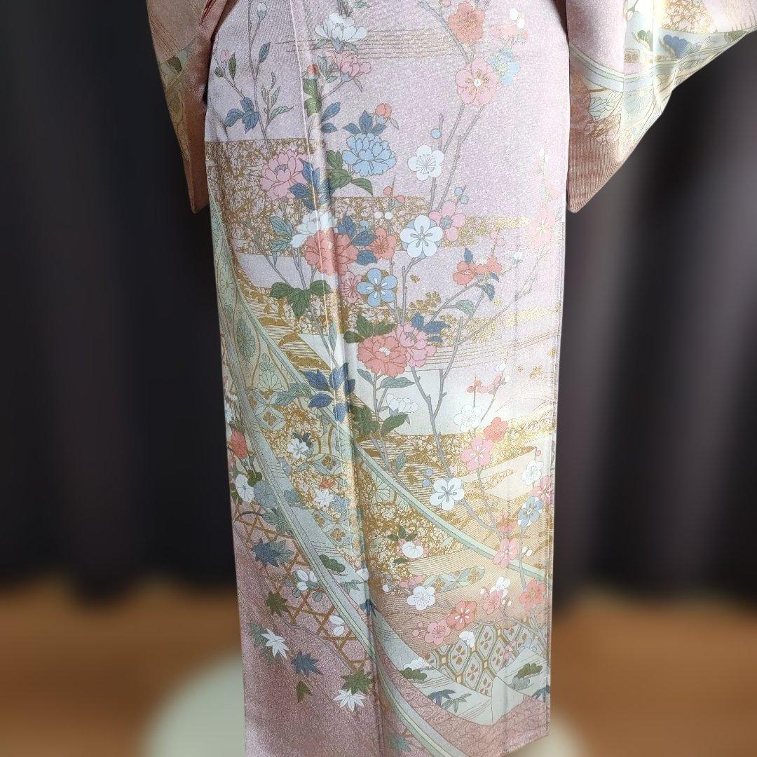 訪問着フルセット ピンク系 小柄さん