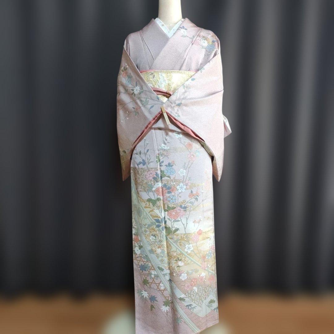 訪問着フルセット ピンク系 小柄さん