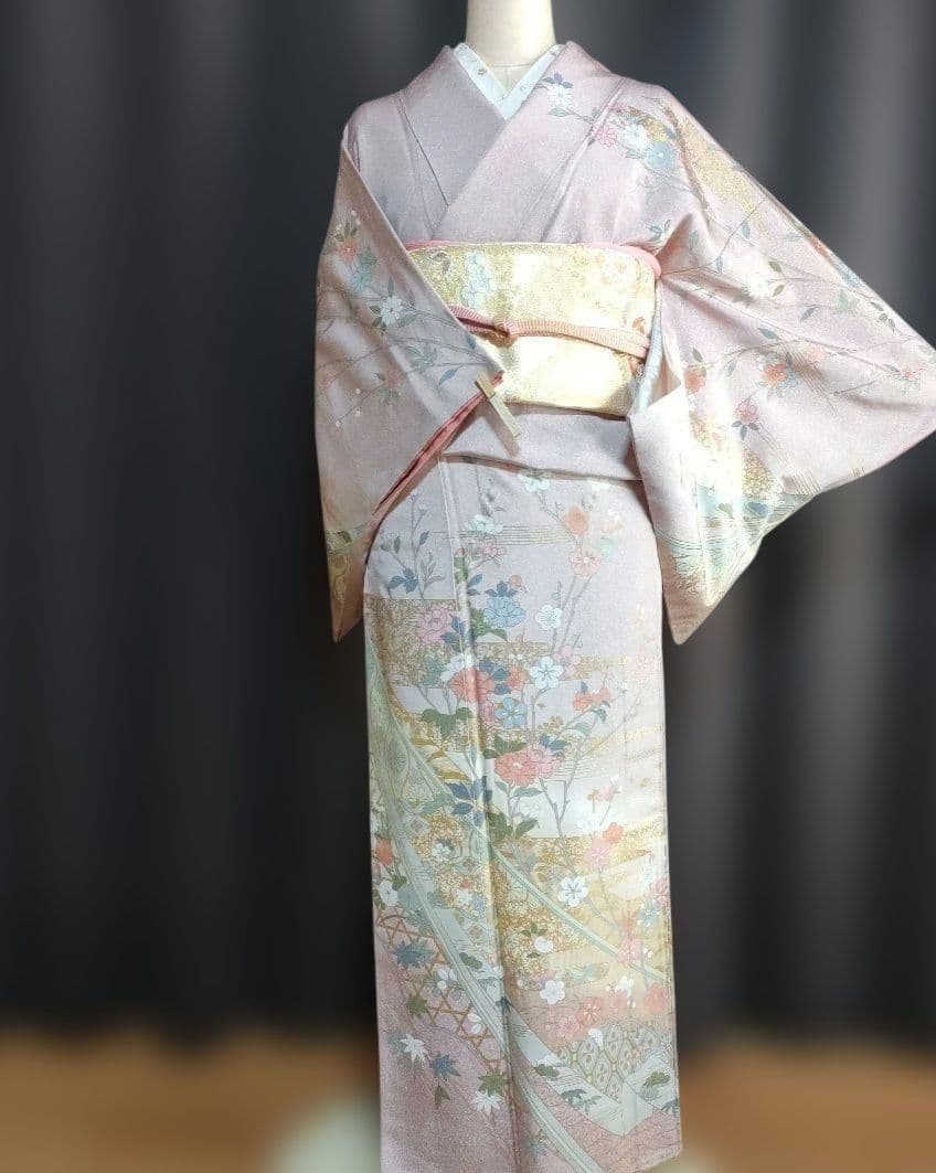 訪問着フルセット ピンク系 小柄さん