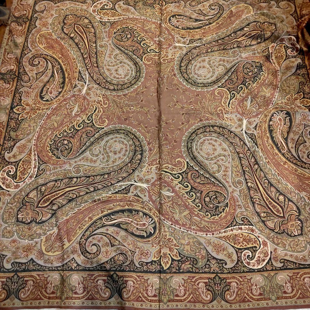 ETRO ペイズリー柄シルク・ウール大判ストール ・ショール☆130cm
