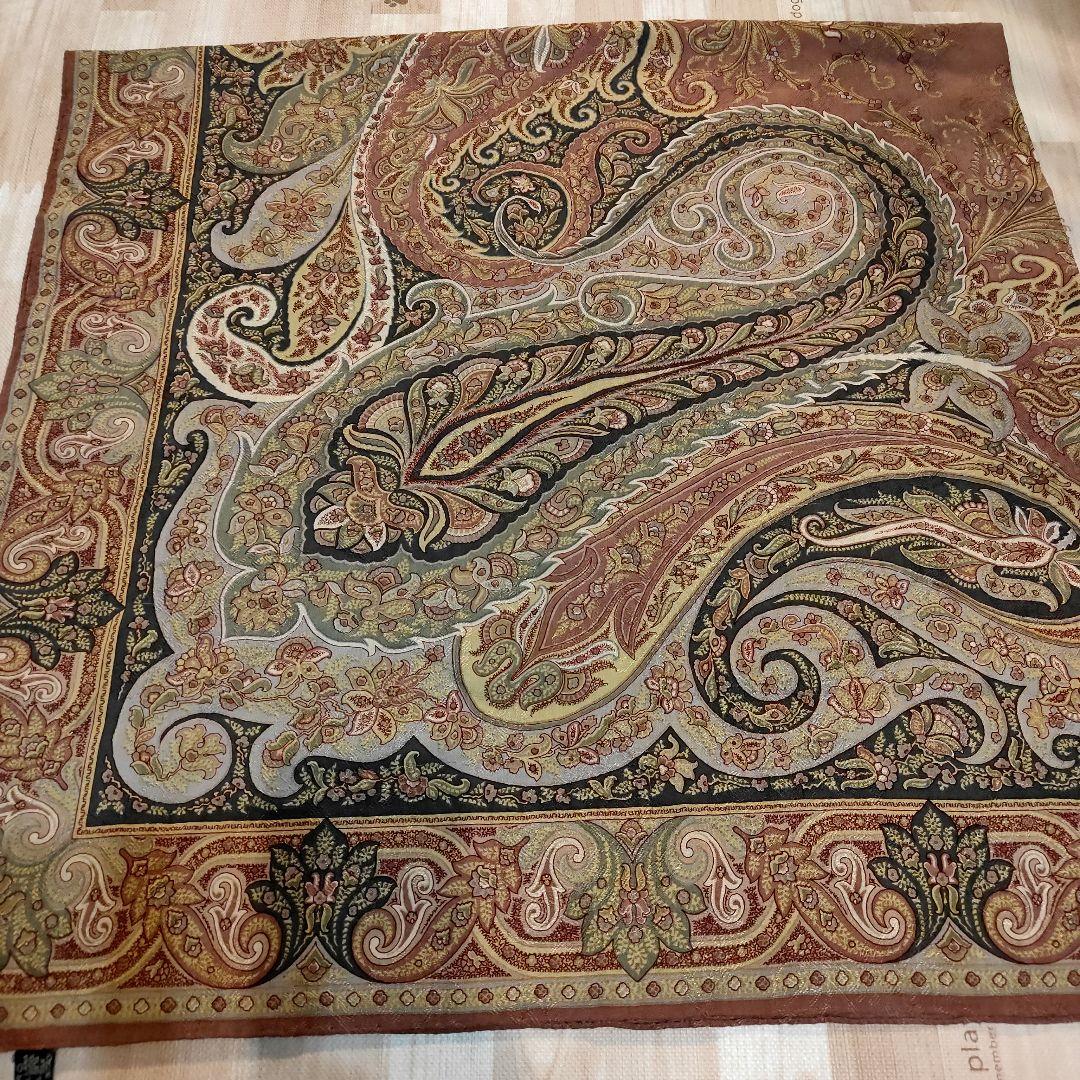 ETRO ペイズリー柄シルク・ウール大判ストール ・ショール☆130cm